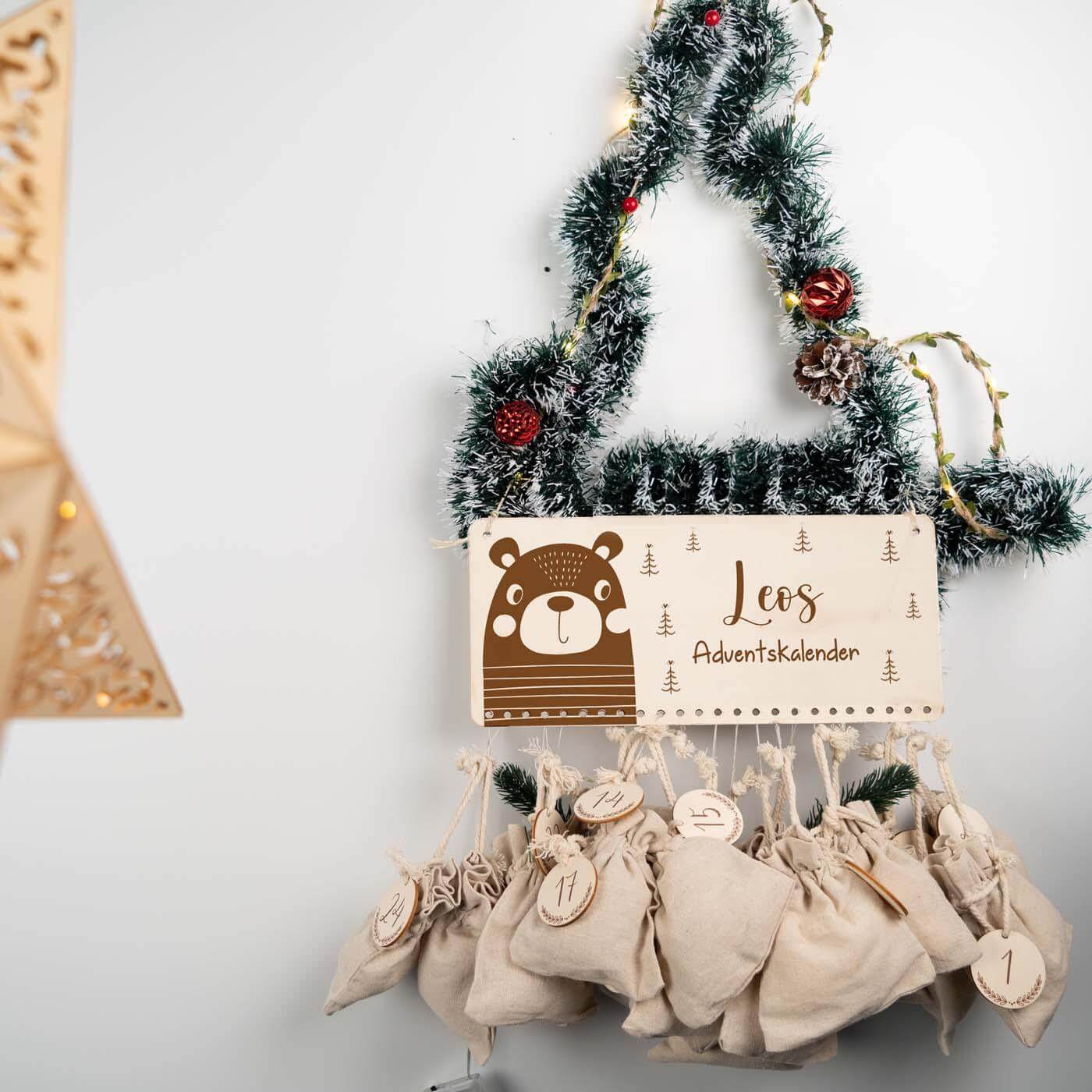 Personalisierte Adventskalender Bär