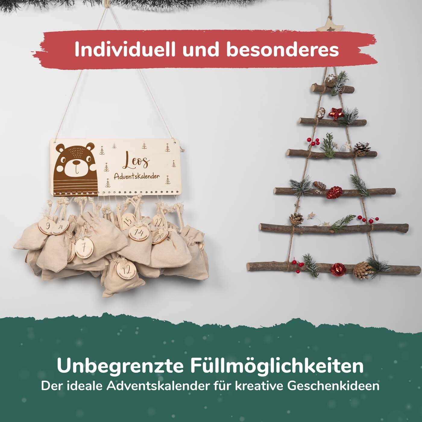 Personalisierte Adventskalender Bär
