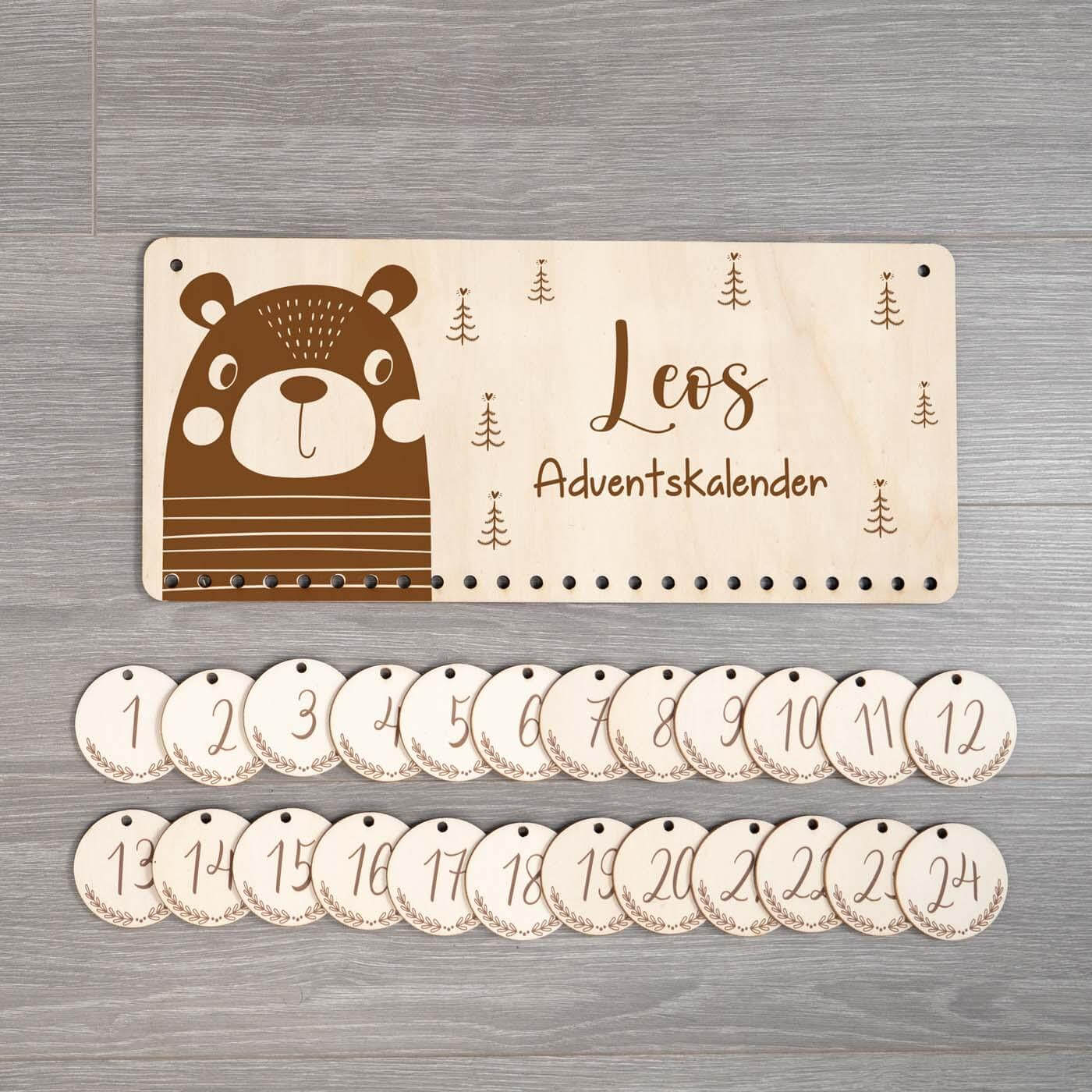 Personalisierte Adventskalender Bär