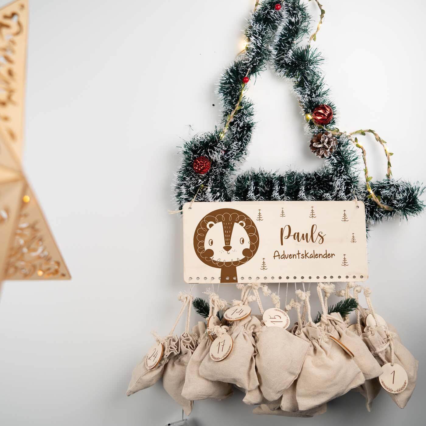 high-quality personalized lion advent calendar