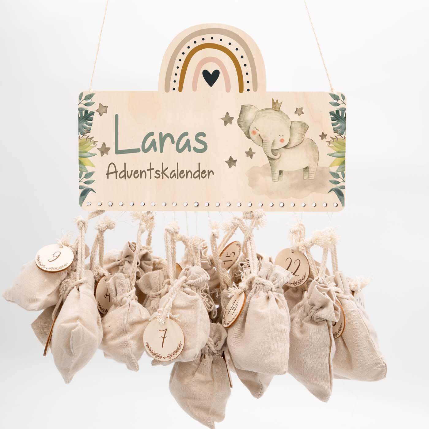 Personalisierte Adventskalender Elefant