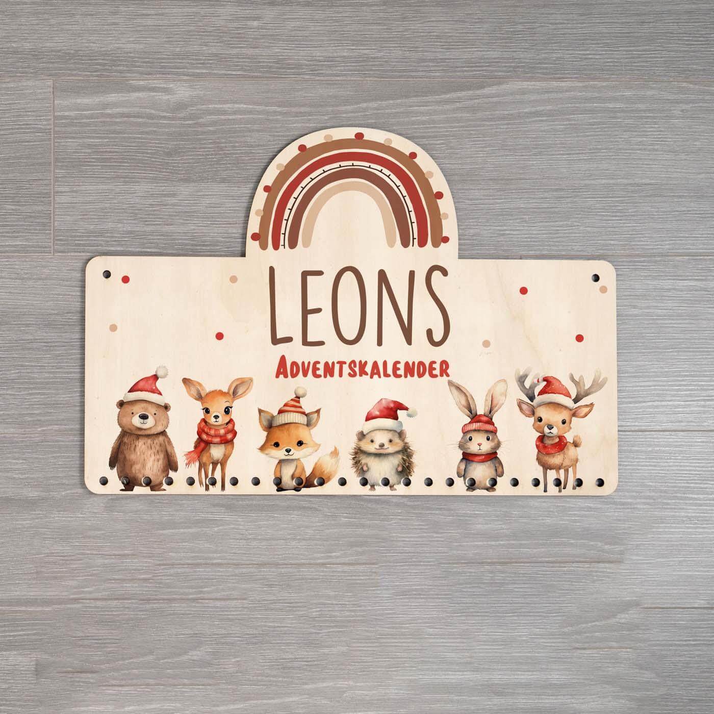Personalisierte Adventskalender Tierfamilie