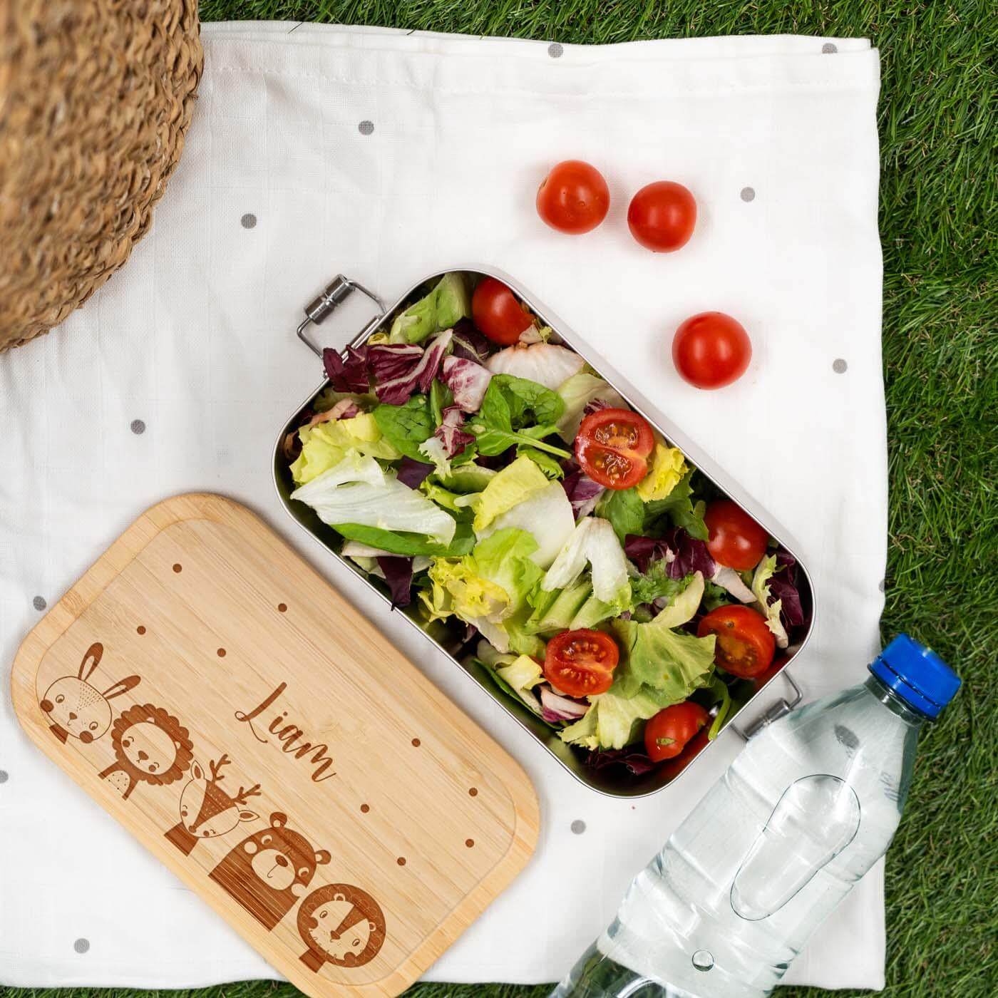 high-quality personalized animal family lunchbox