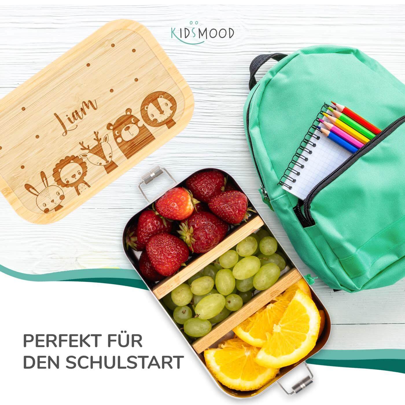 Brotdose personalisiert Tierfamilie