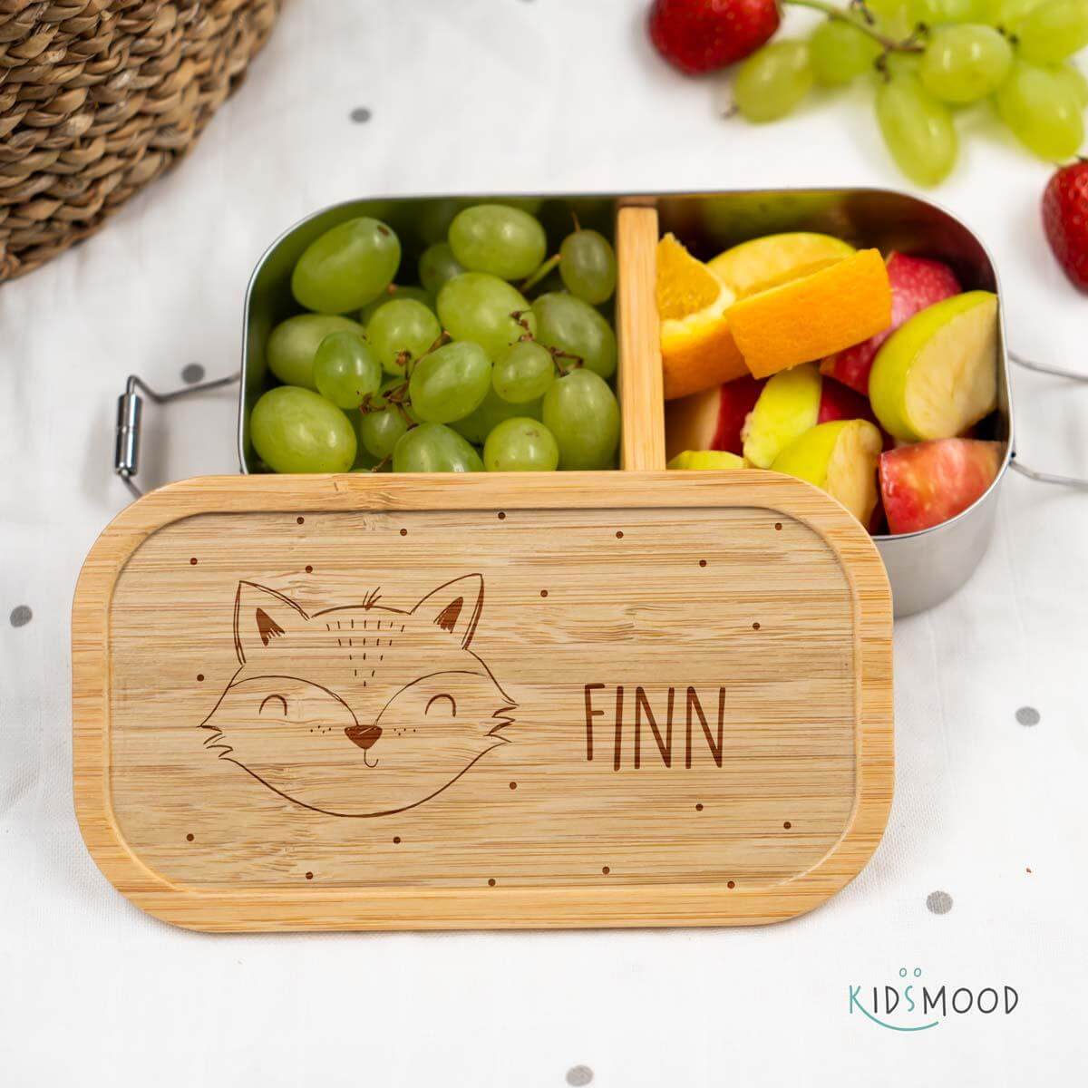 Brotdose personalisiert Fuchsgesicht