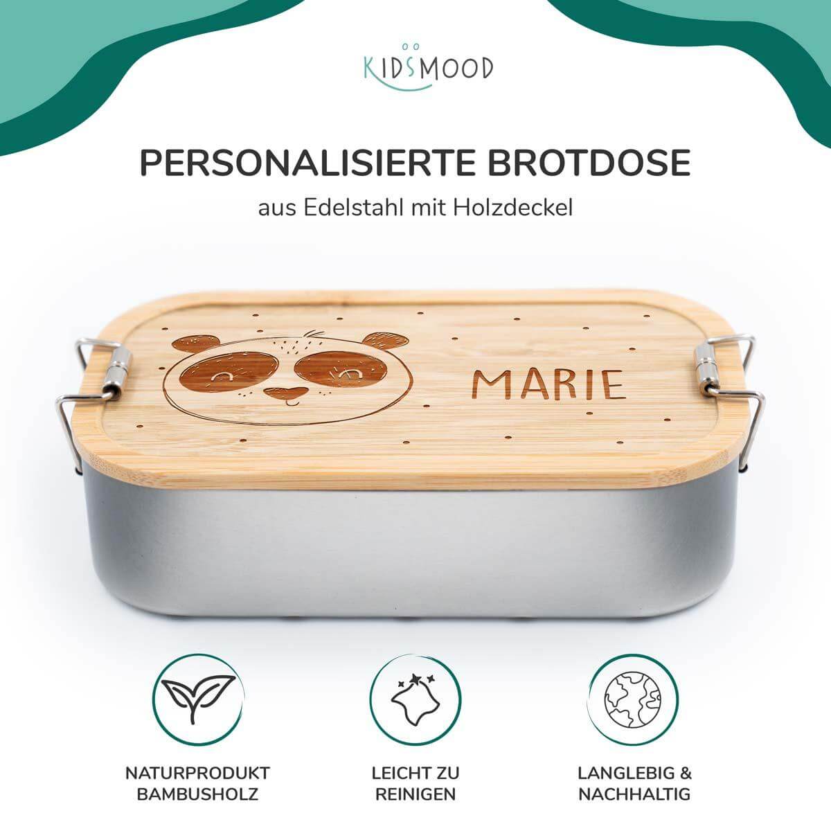 Brotdose personalisiert Panda Bär