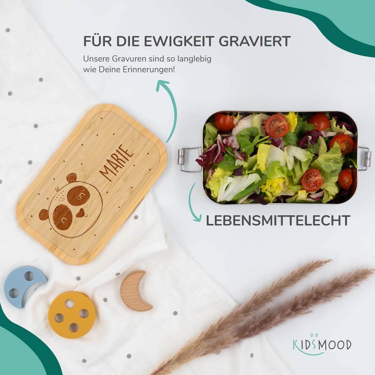 Brotdose personalisiert Panda Bär