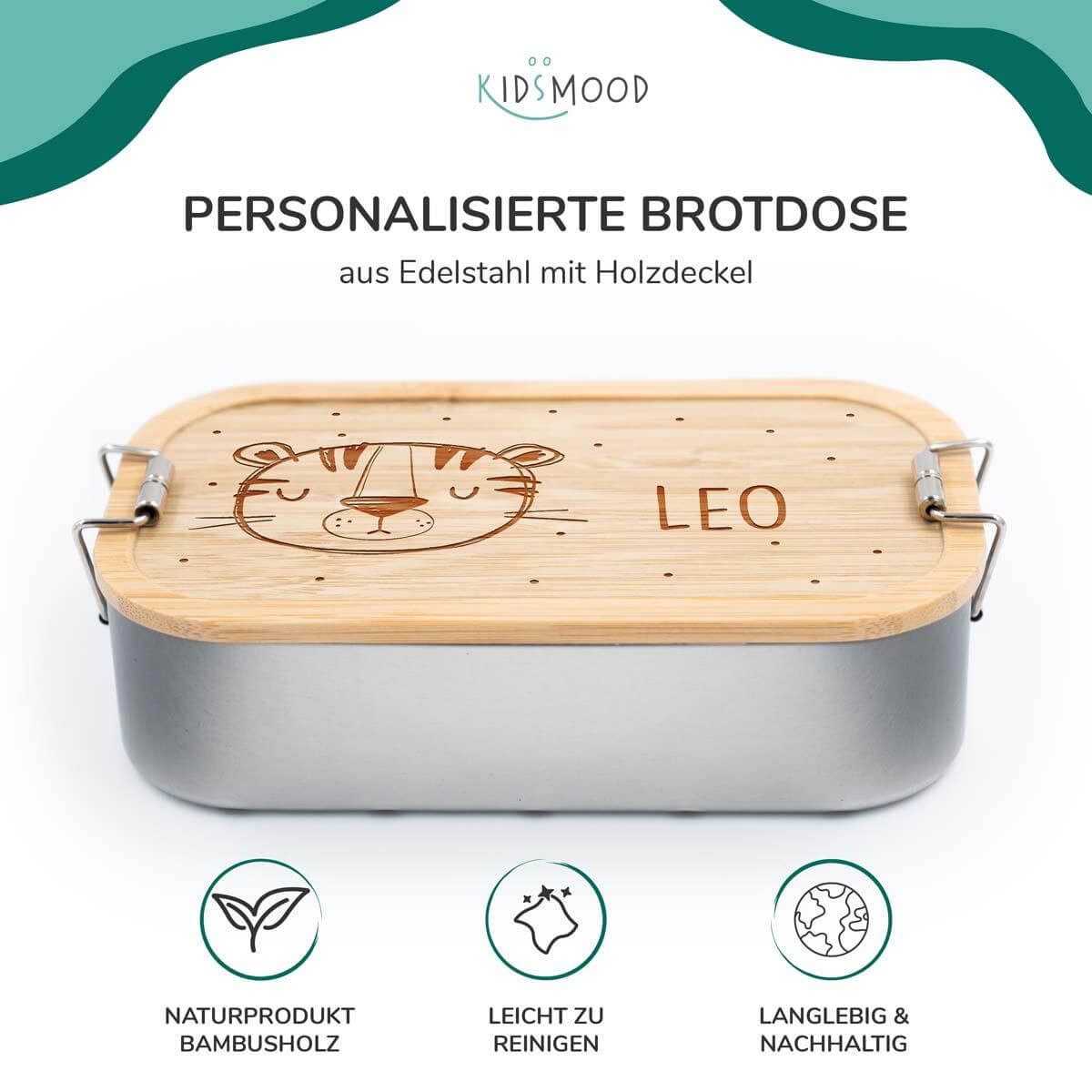 Brotdose personalisiert Tiger