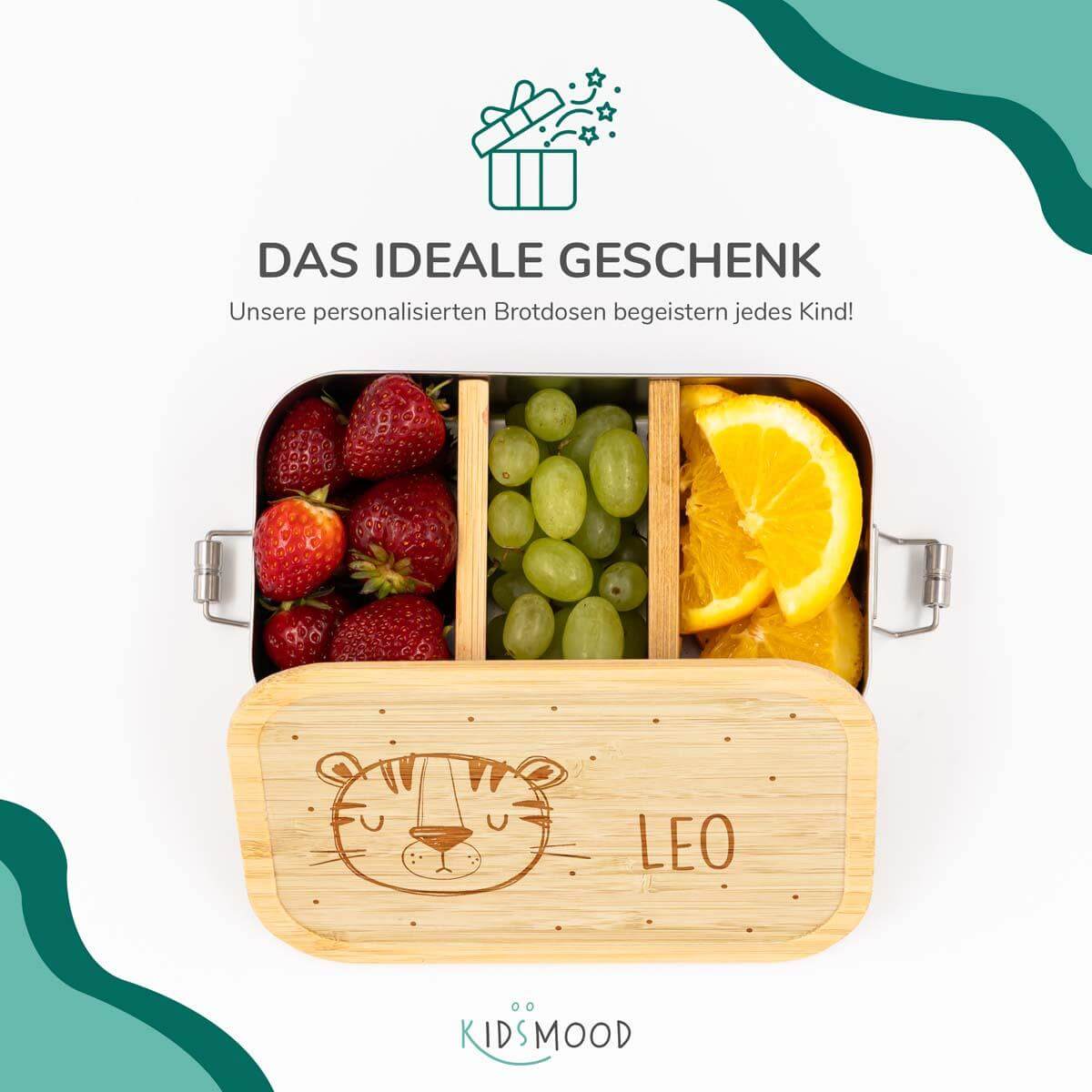 Brotdose personalisiert Tiger