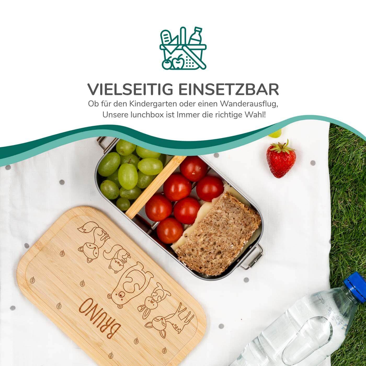 Brotdose personalisiert Waldtiere