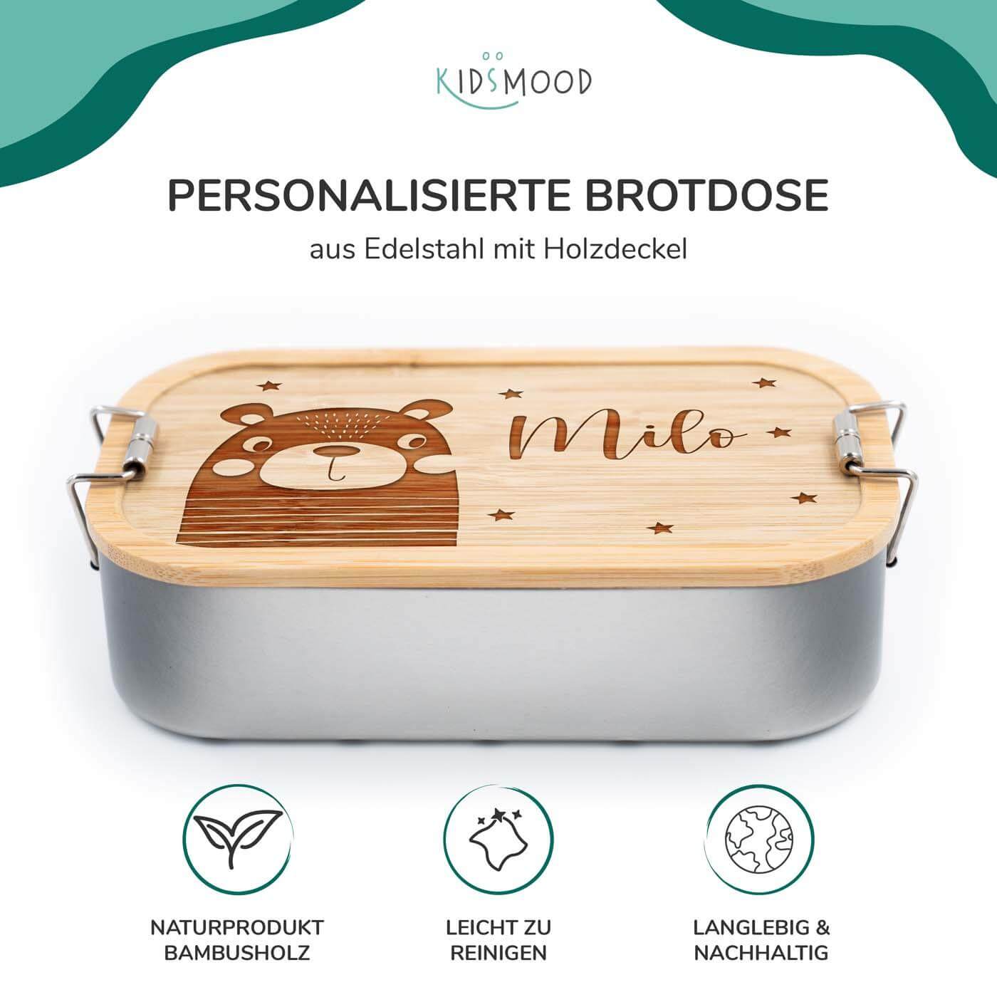 Brotdose personalisiert Bär