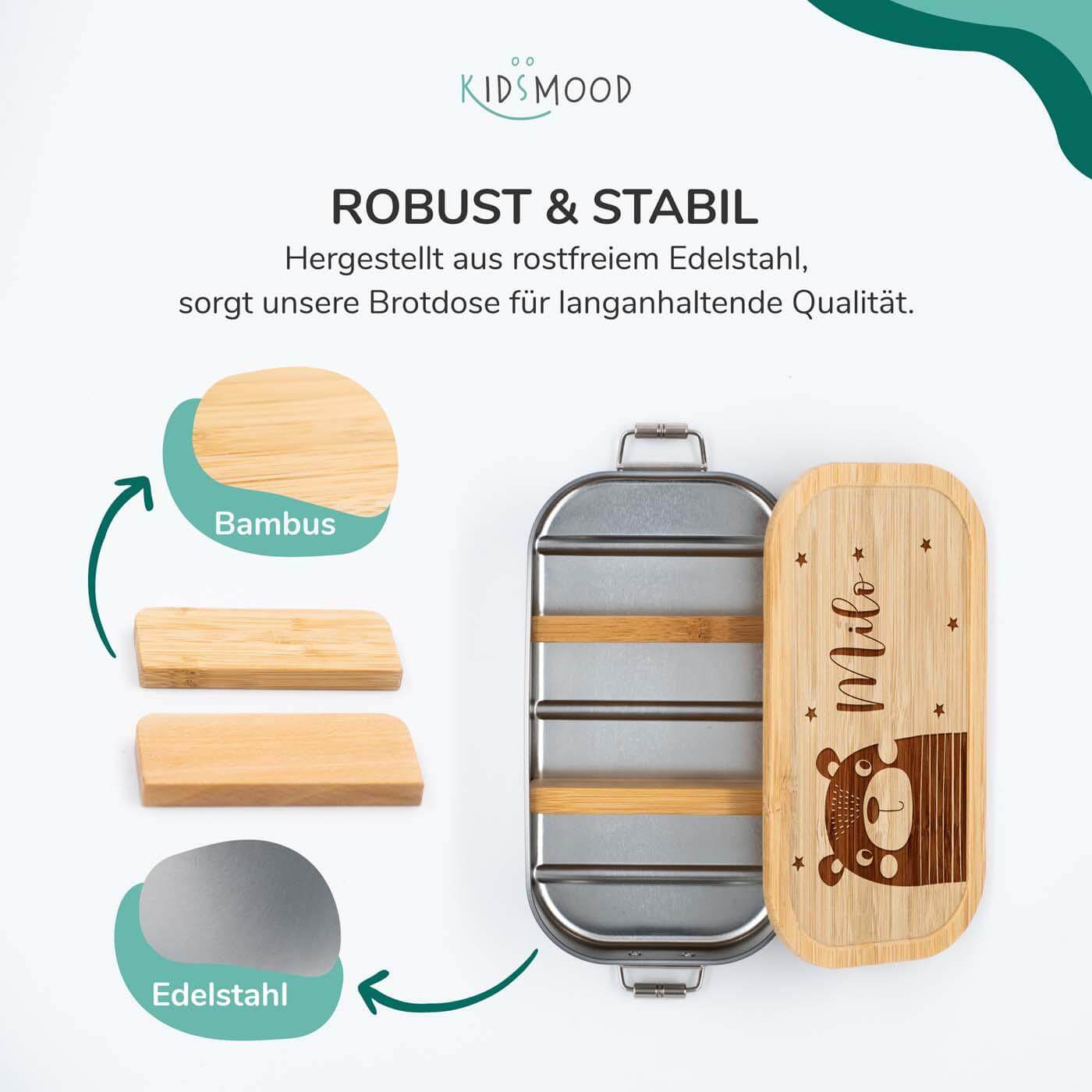 handcrafted lunchbox with bär engraving