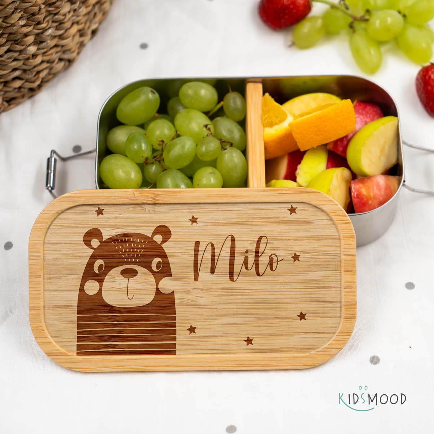 personalized lunchbox with bear design