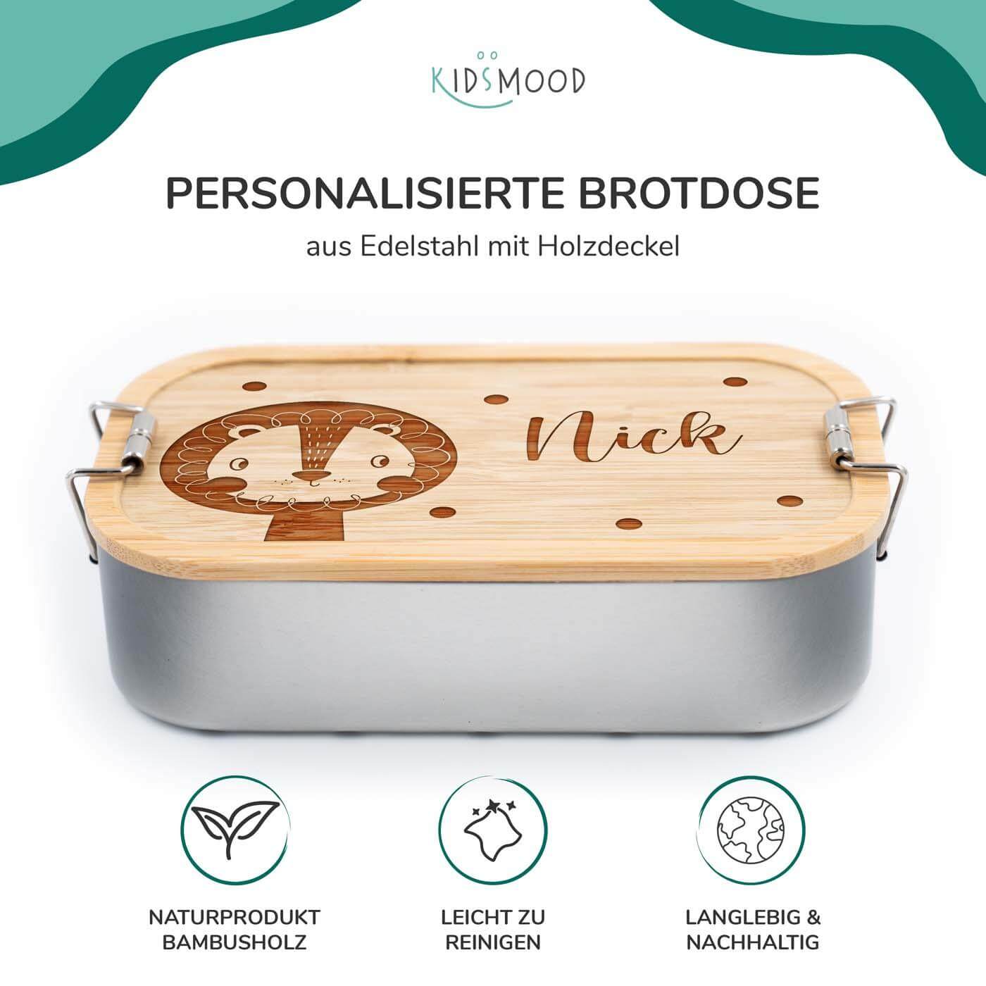 Brotdose personalisiert Löwe