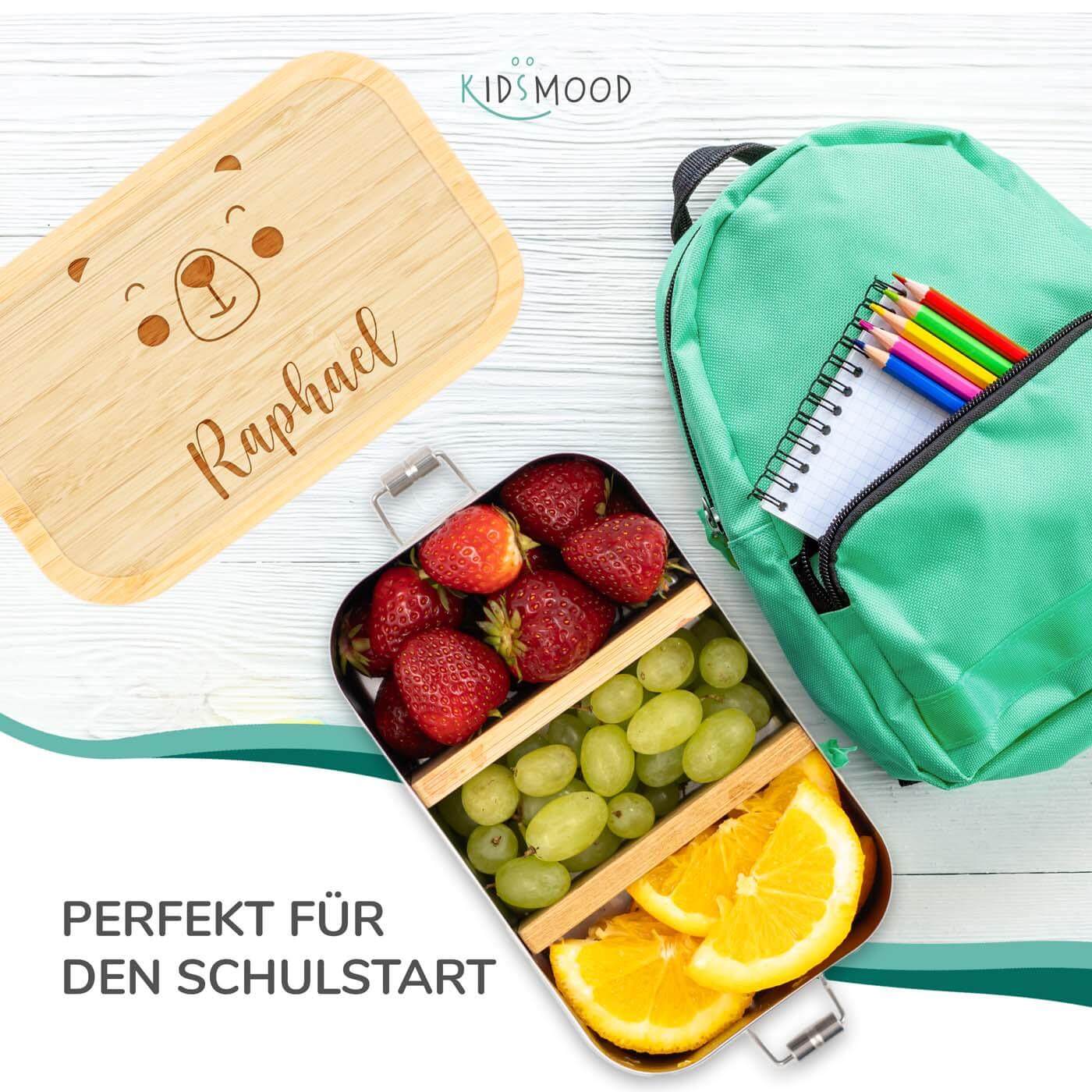 Brotdose personalisiert Bärengesicht