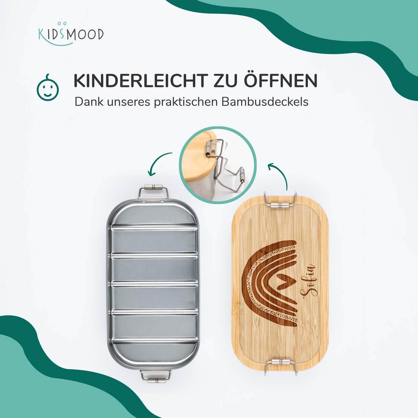 Brotdose personalisiert Regenbogen