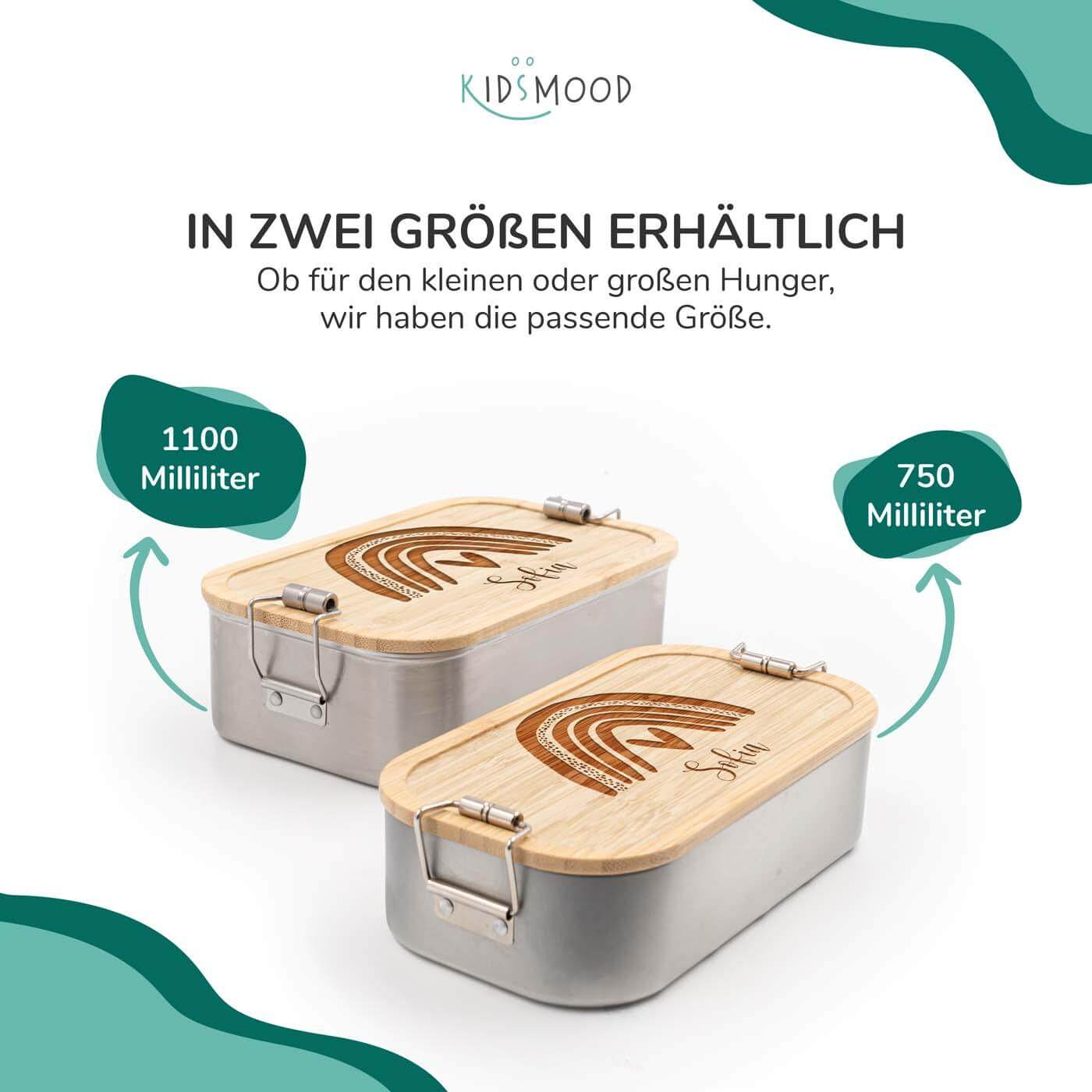 Brotdose personalisiert Regenbogen