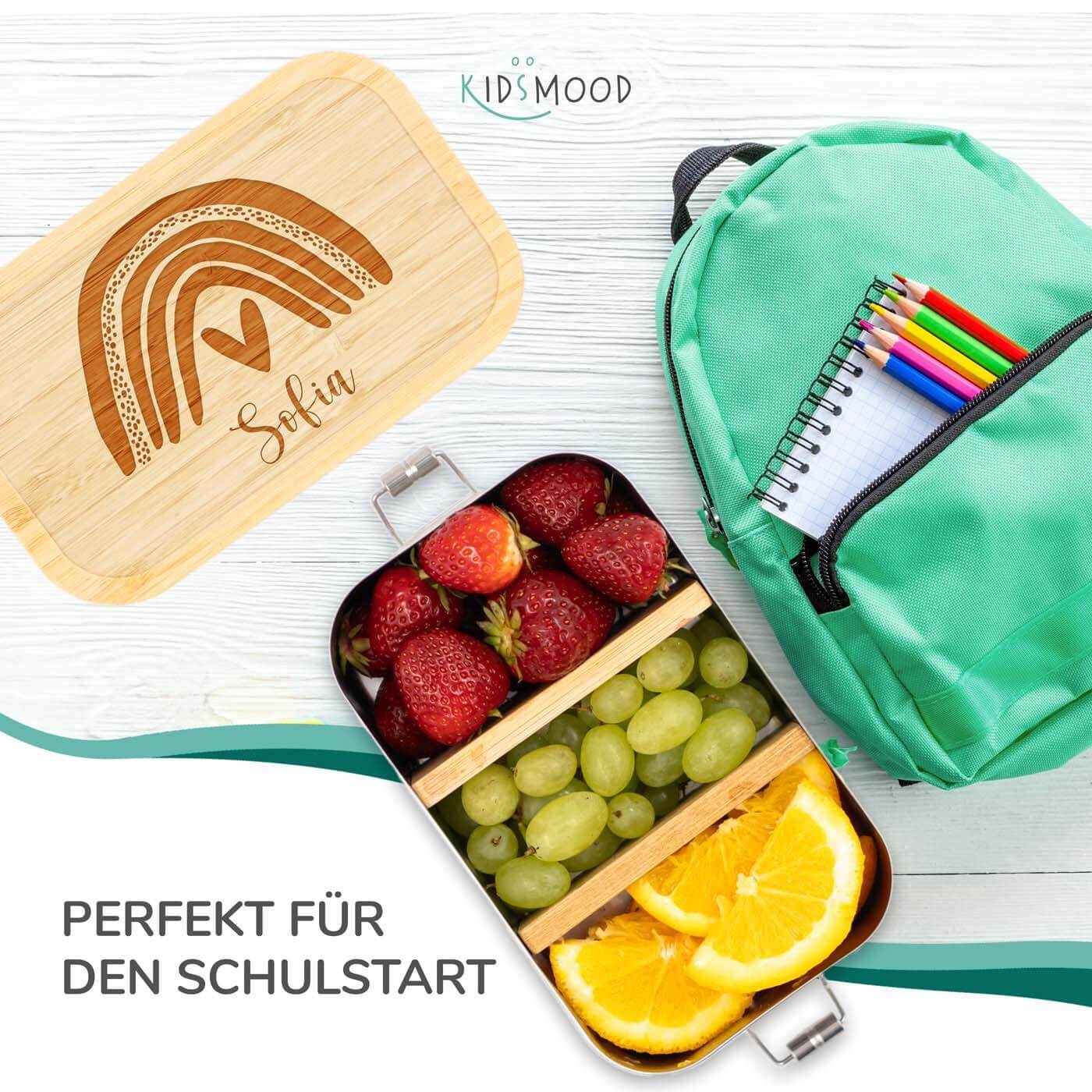Brotdose personalisiert Regenbogen