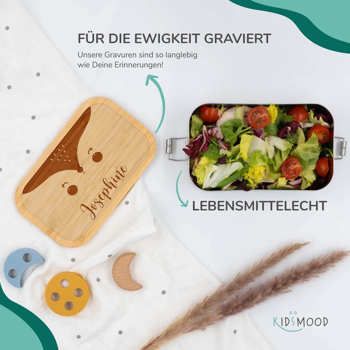 Brotdose personalisiert Fuchsgesicht