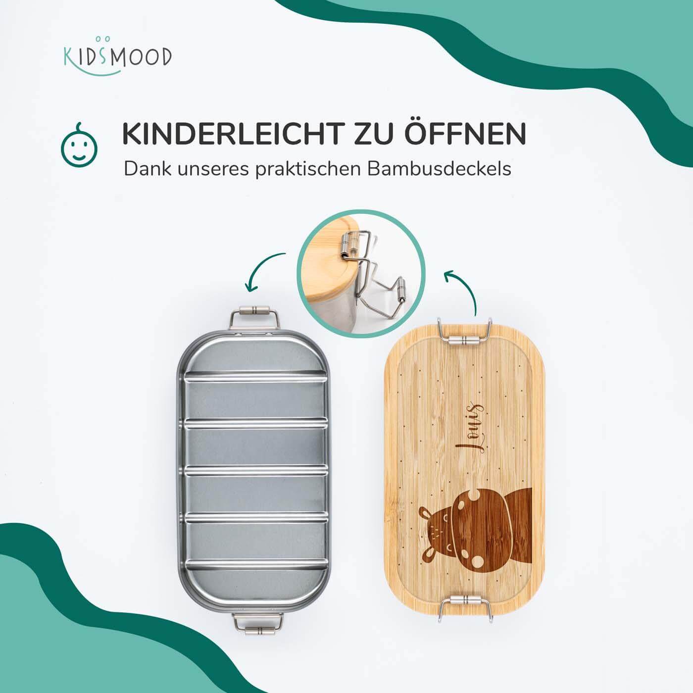 Brotdose personalisiert Nilpferd