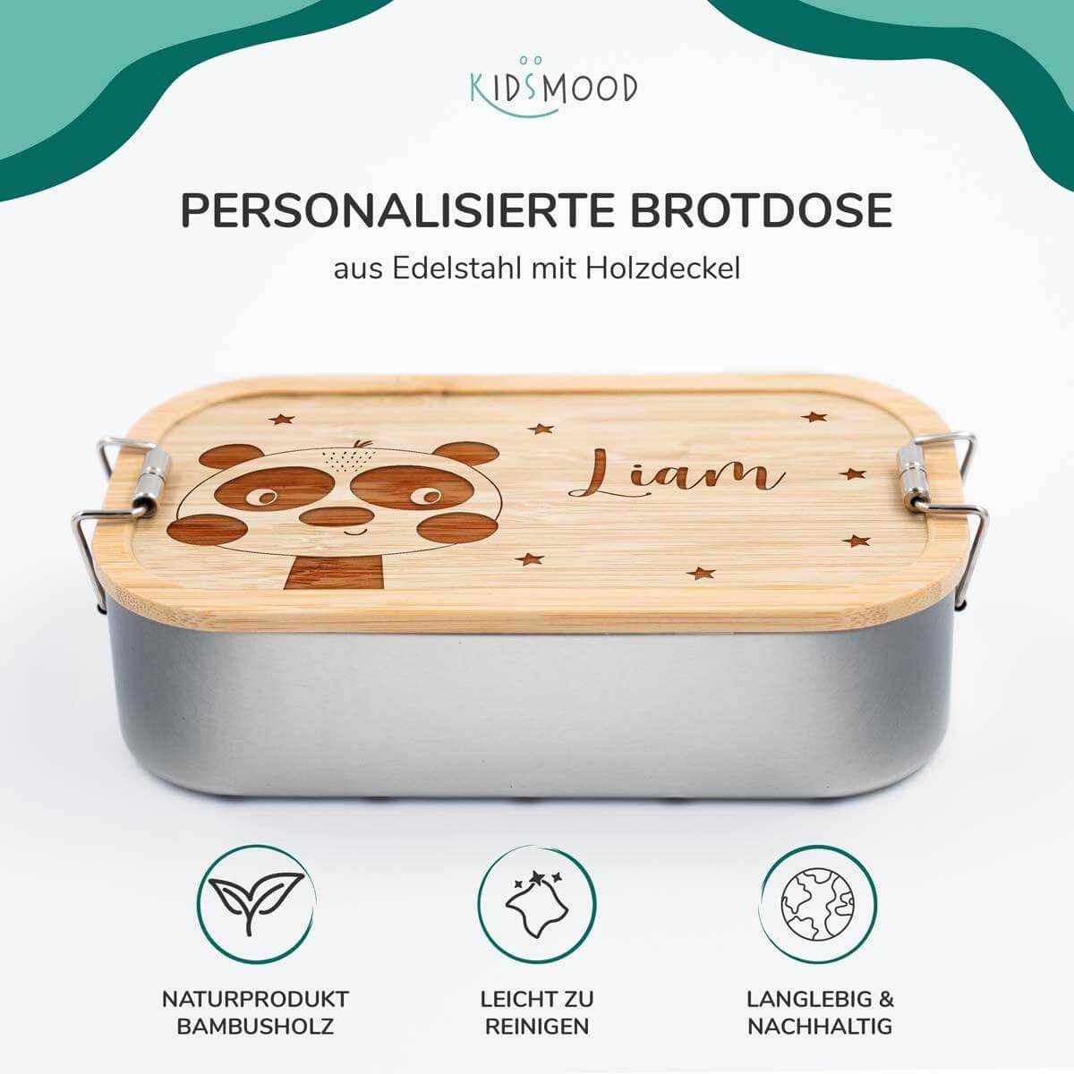 Brotdose personalisiert Panda