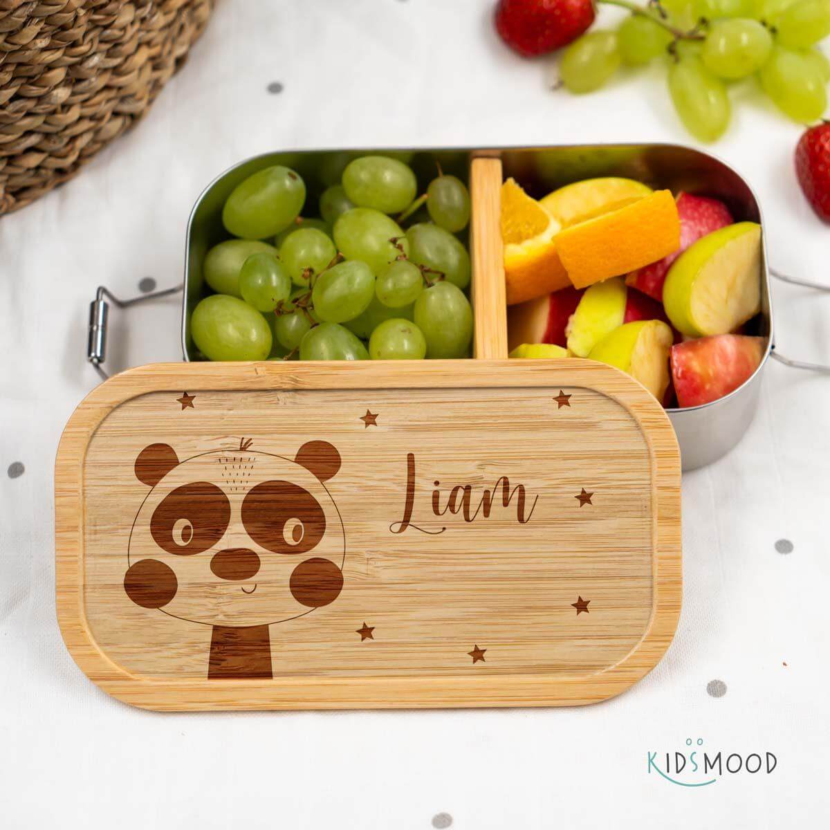 personalized lunchbox with panda design