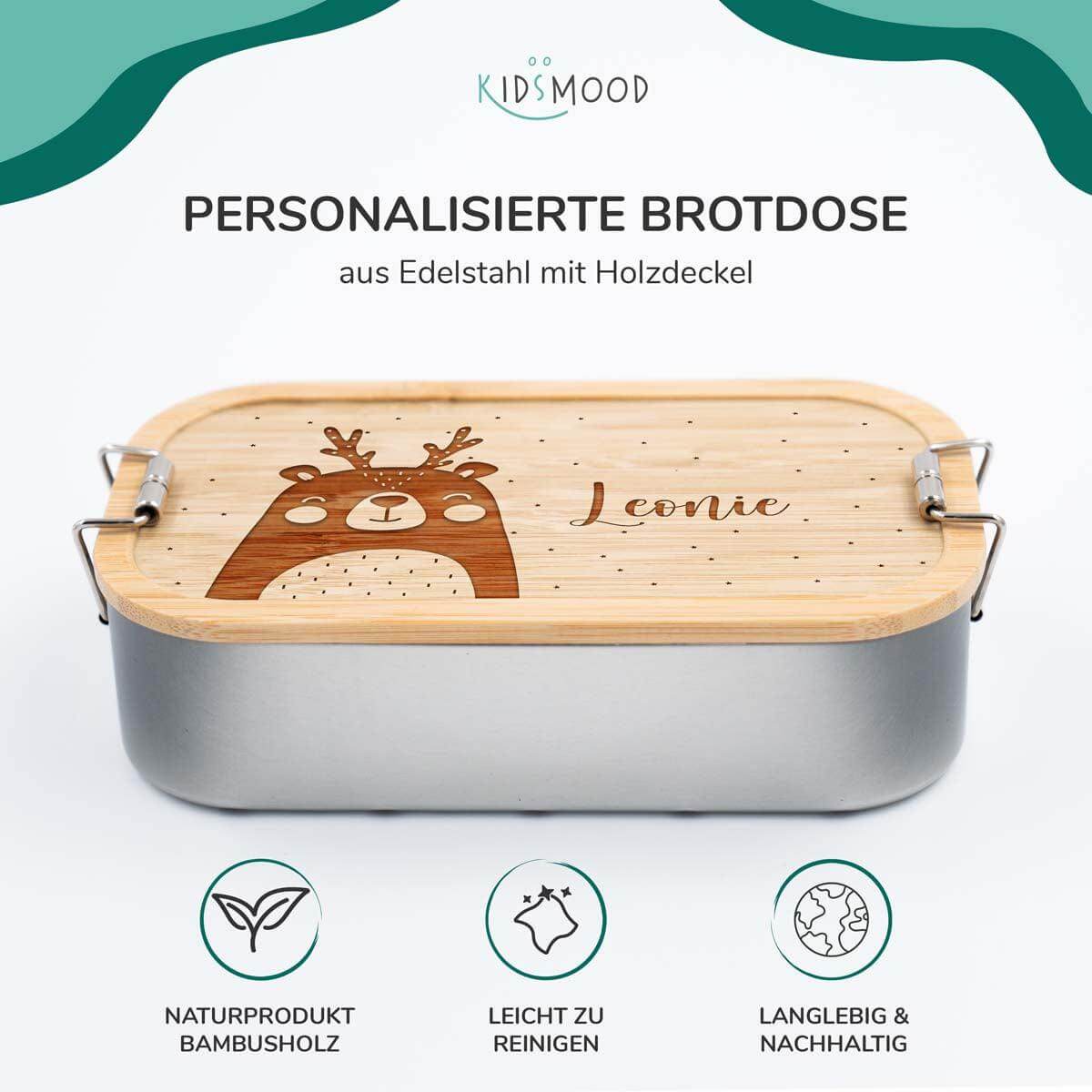 Brotdose personalisiert X-mas Bär