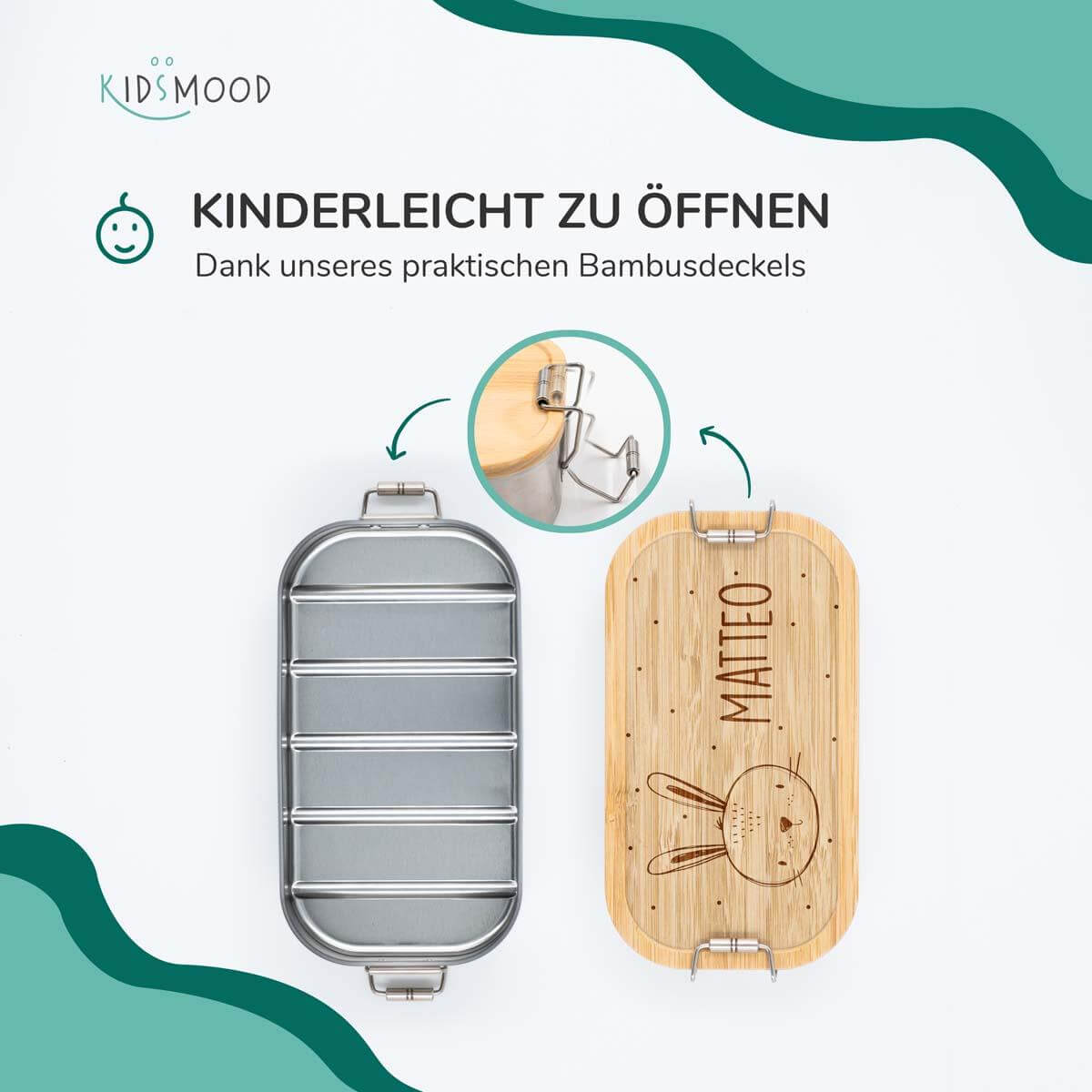 Brotdose personalisiert Hasenkopf