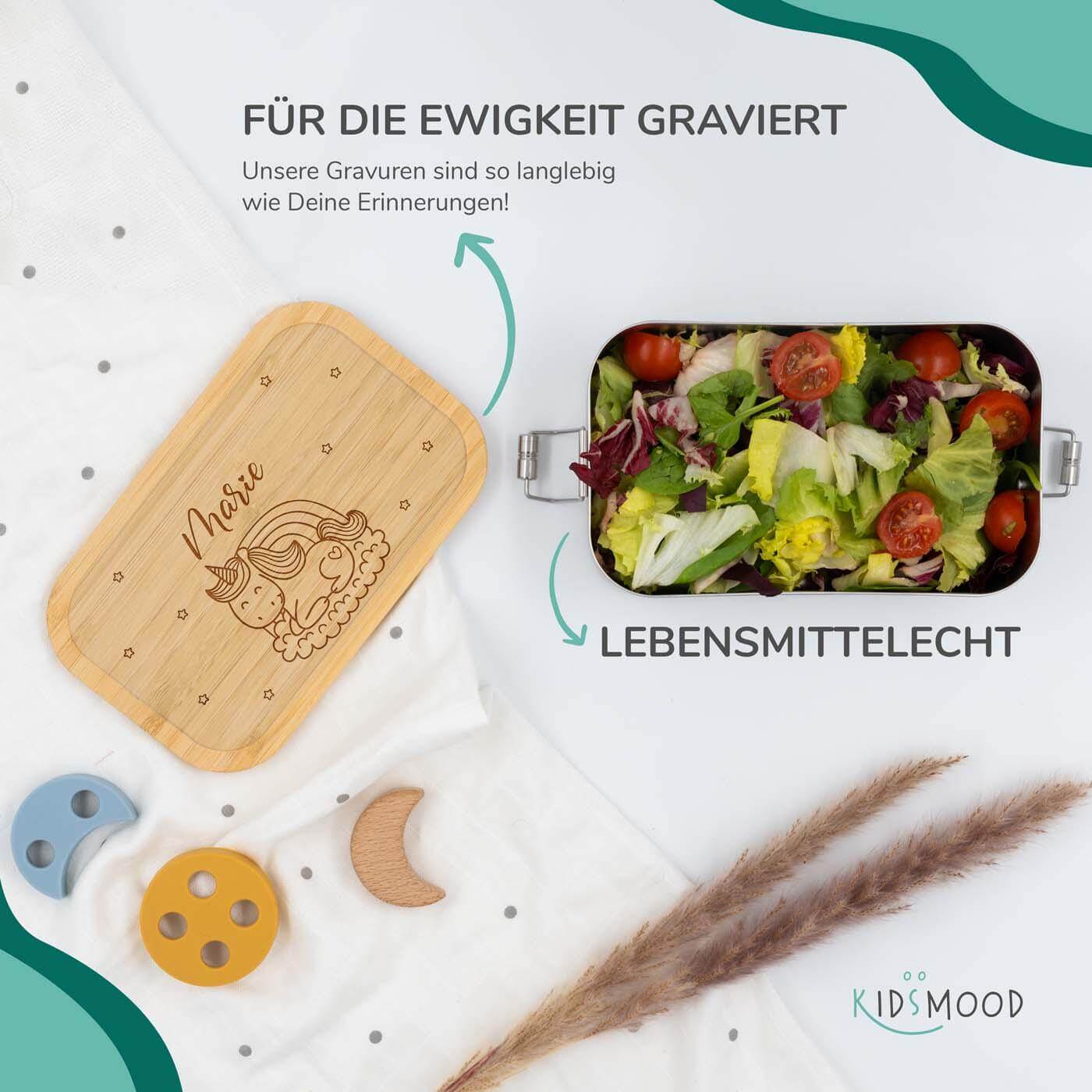 Brotdose personalisiert Einhorn
