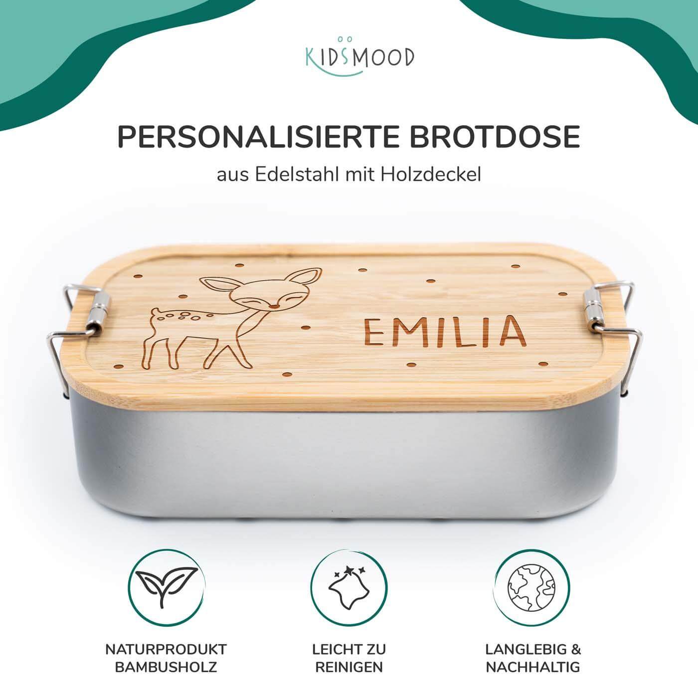 Brotdose personalisiert Reh