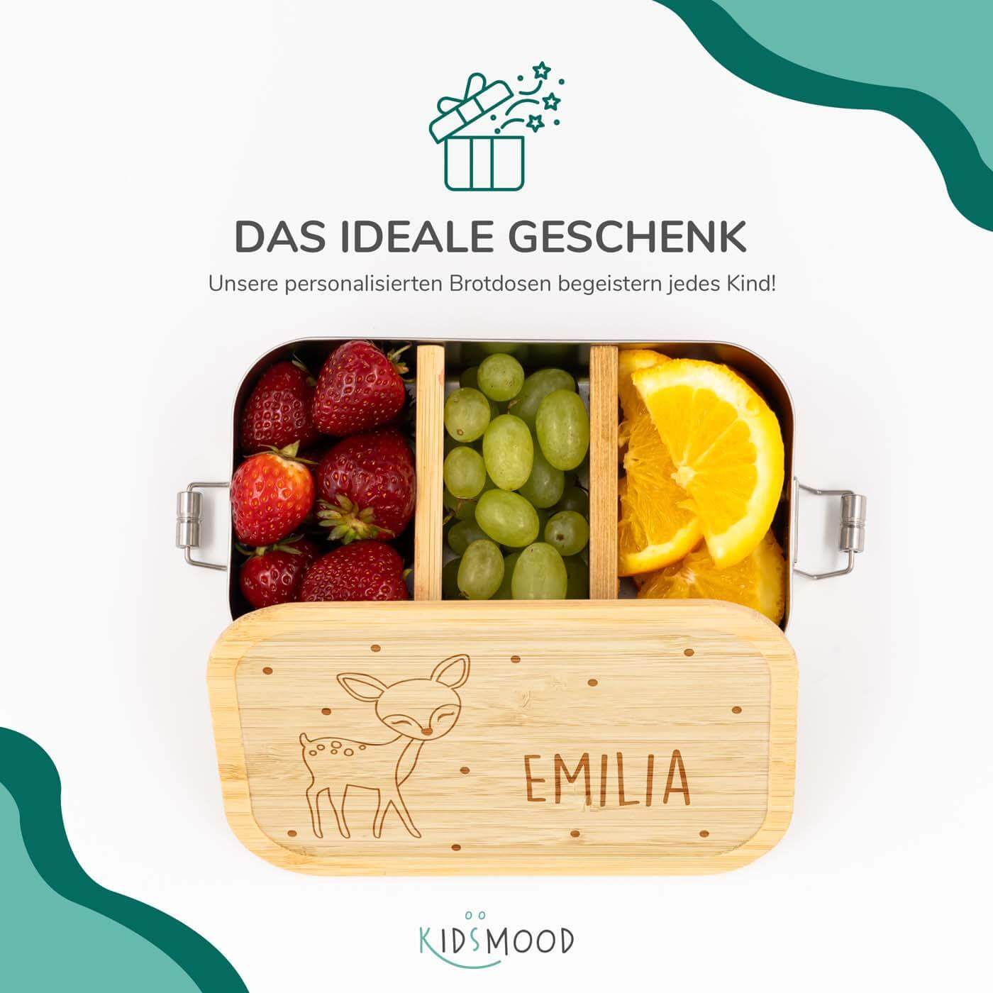Brotdose personalisiert Reh