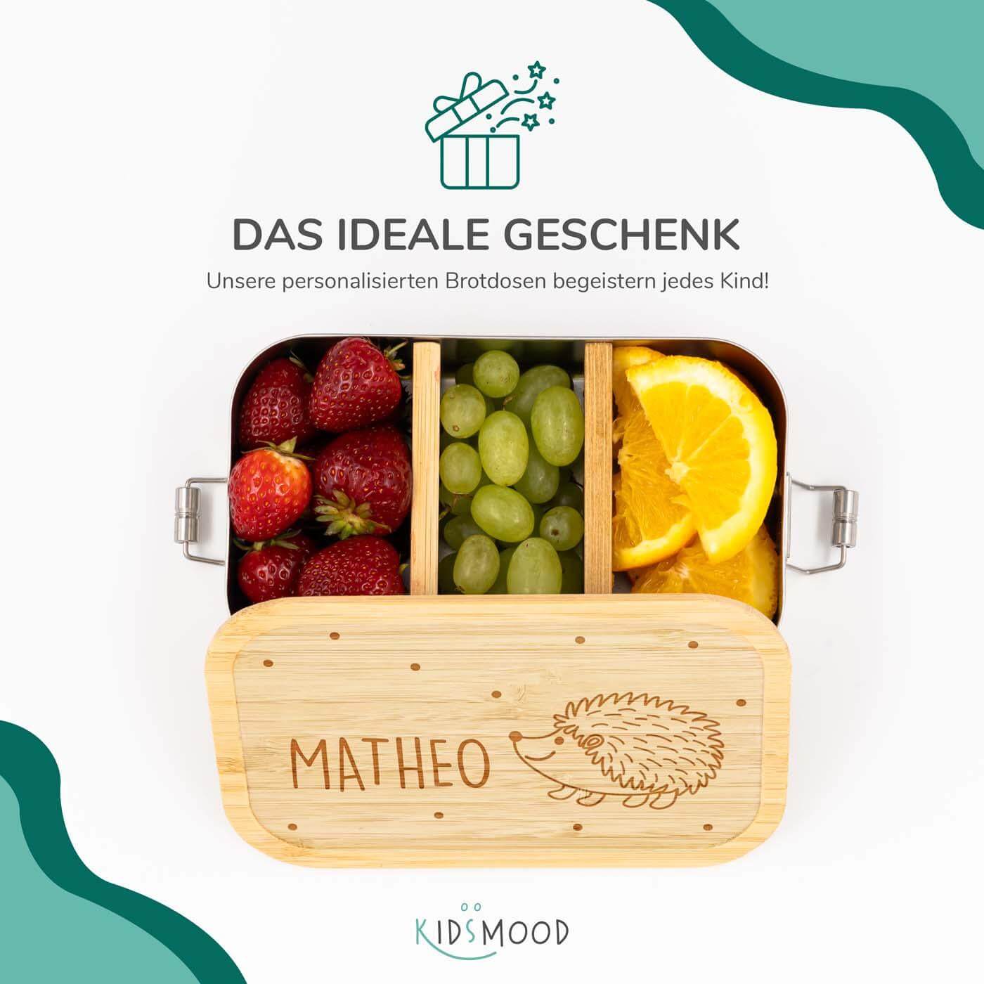 Brotdose personalisiert Igel