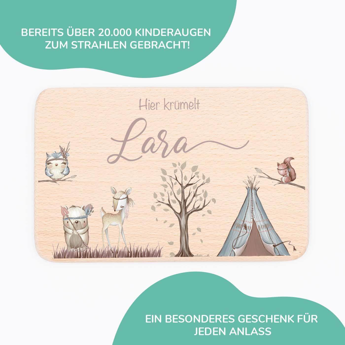 Personalisiertes Frühstücksbrettchen Woodland
