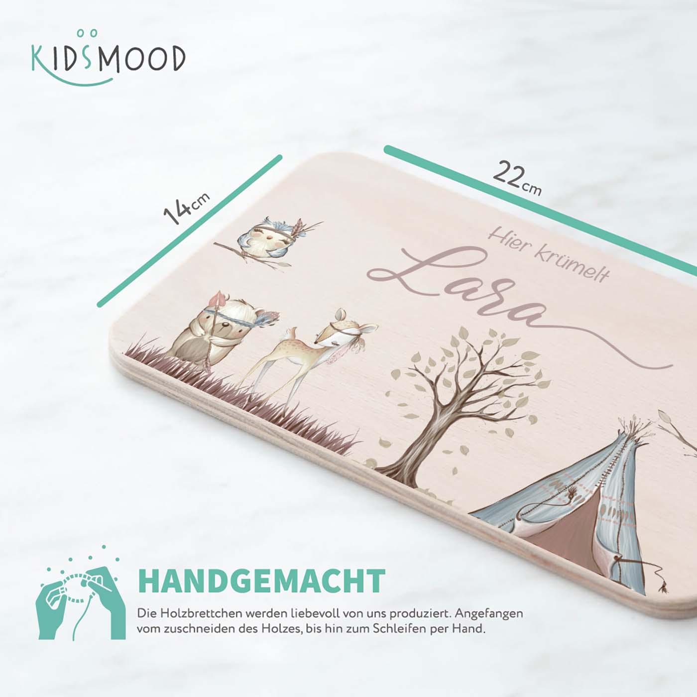Personalisiertes Frühstücksbrettchen Woodland