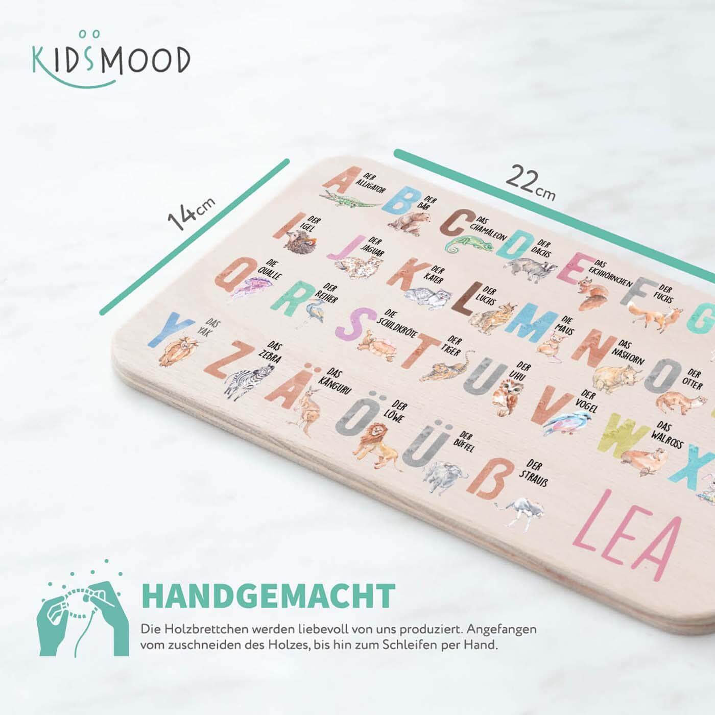 Personalisiertes Frühstücksbrettchen ABC