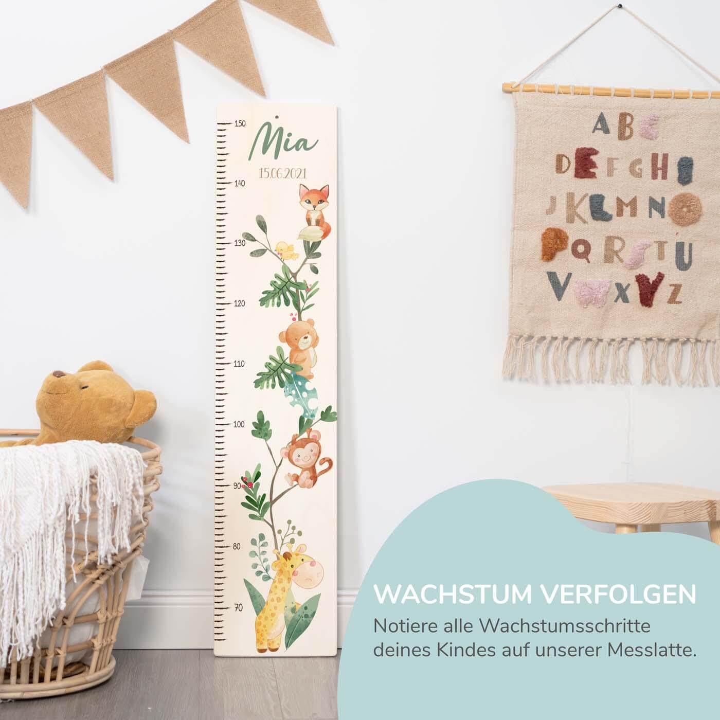 Personalisierte Messlatte Jungle