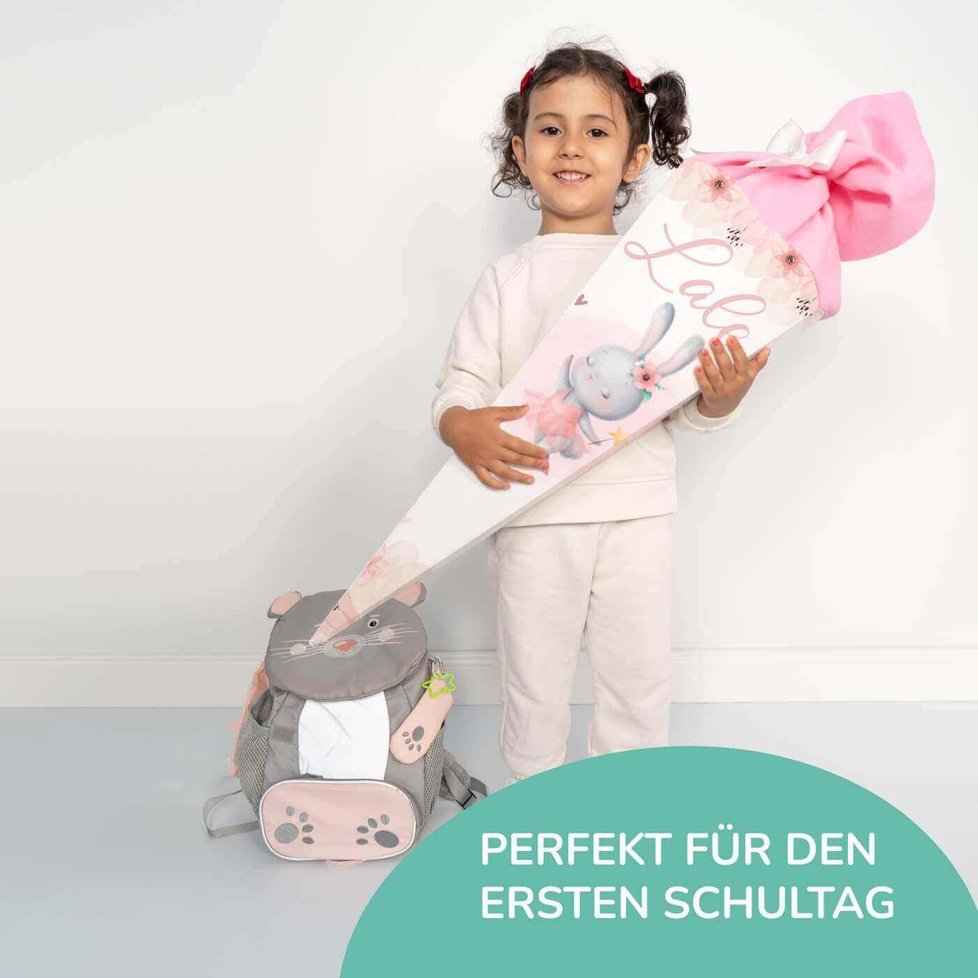 Personalisierte Schultüte mit Namen - Hase