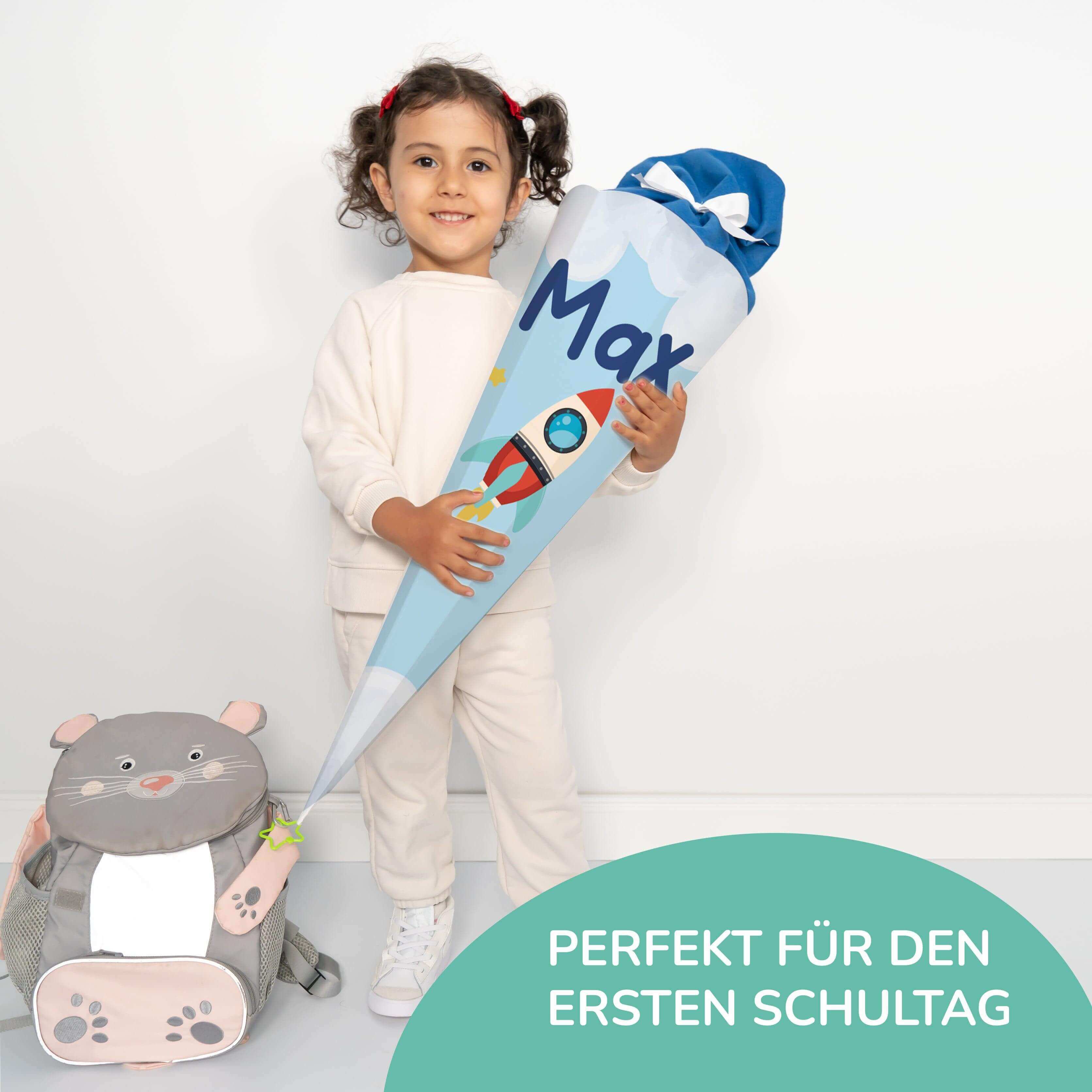 Personalisierte Schultüte mit Namen - Weltall