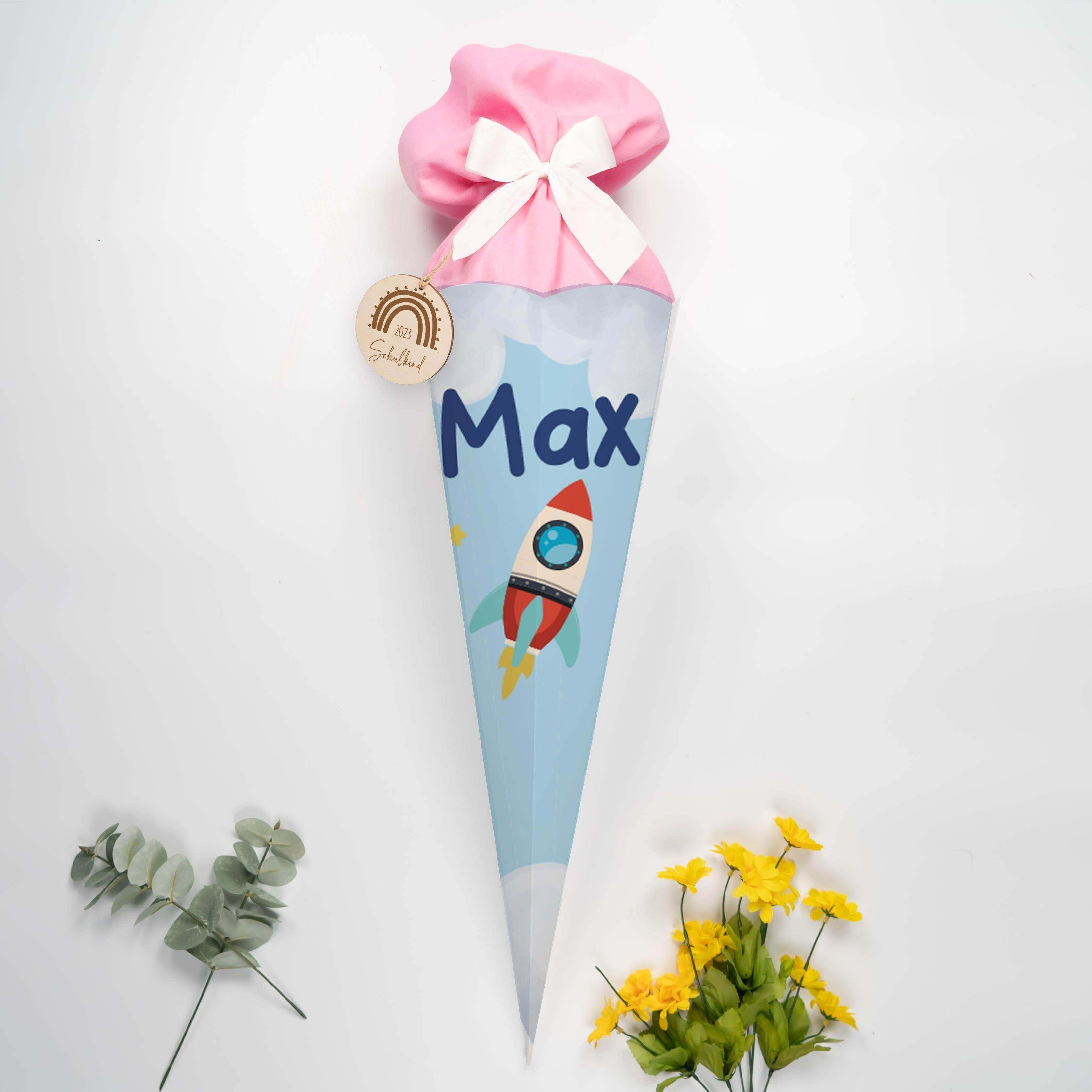 Personalisierte Schultüte mit Namen - Weltall