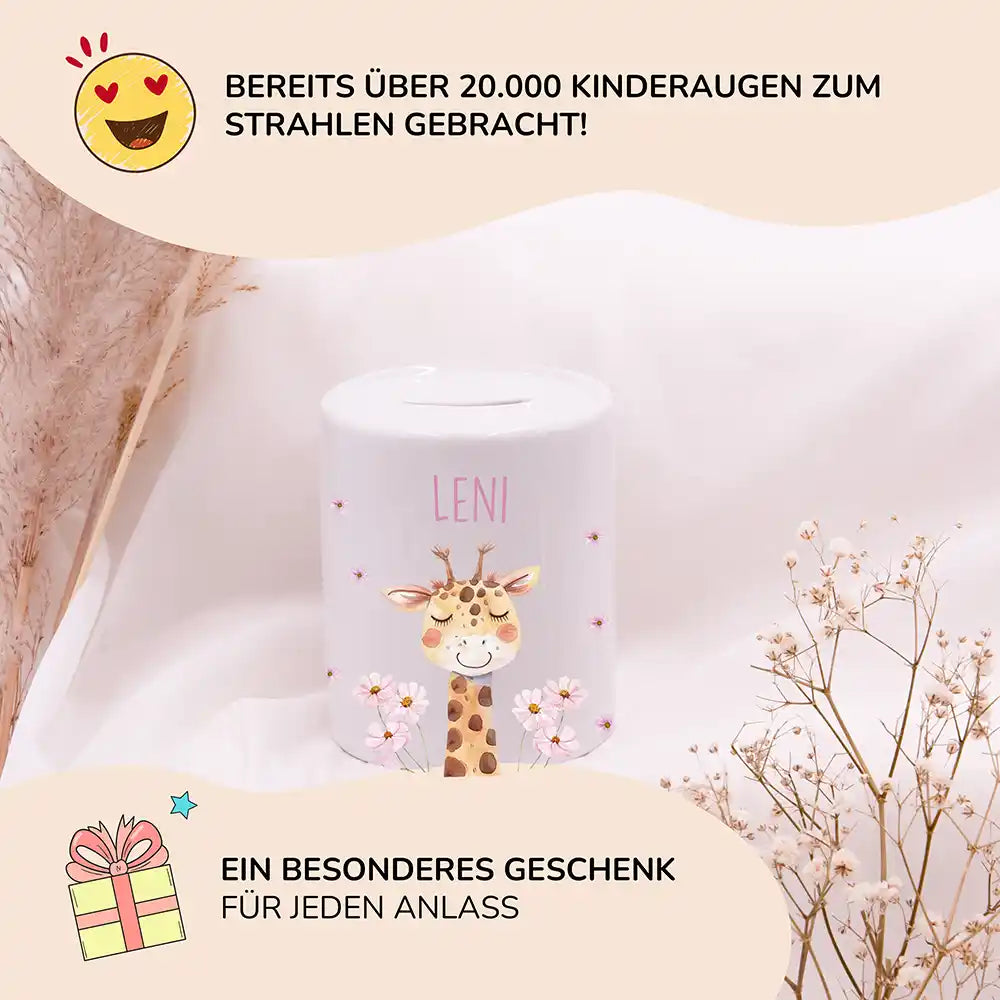 Spardose Kinder aus Keramik - Giraffe