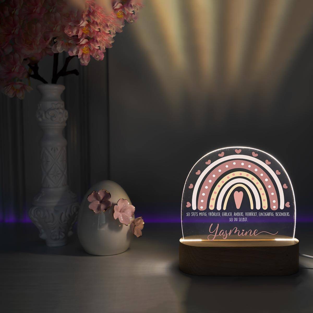 high-quality personalized night lamp with rainbow