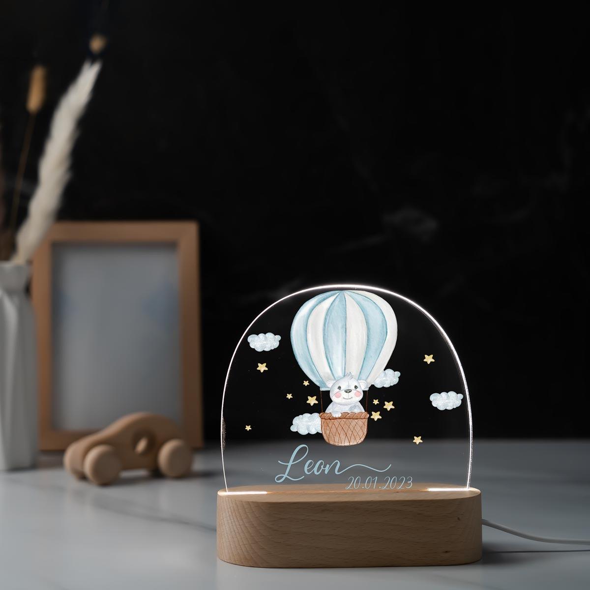 Personalisierte Nachtlampe für Kinder Balloon