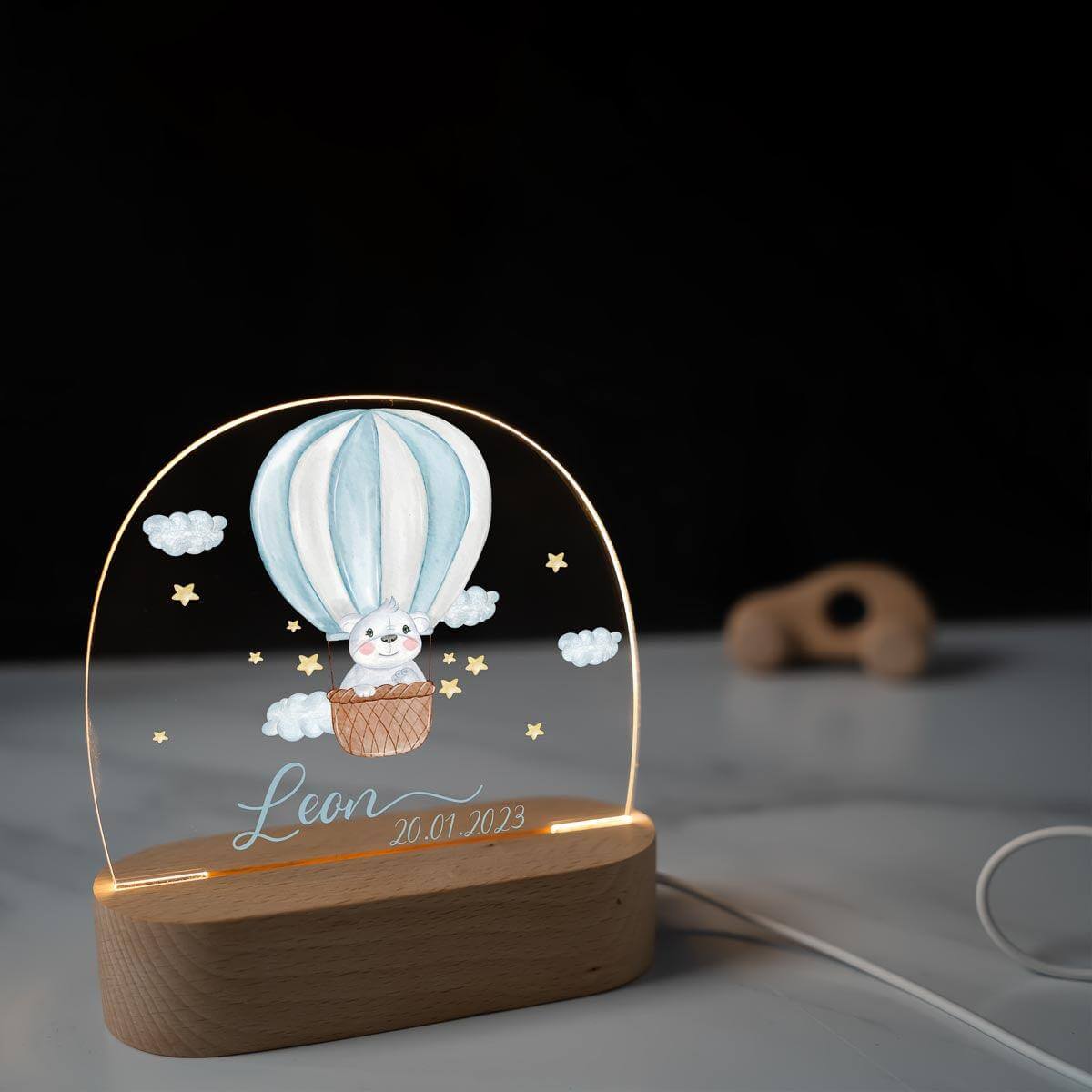 Personalisierte Nachtlampe für Kinder Balloon