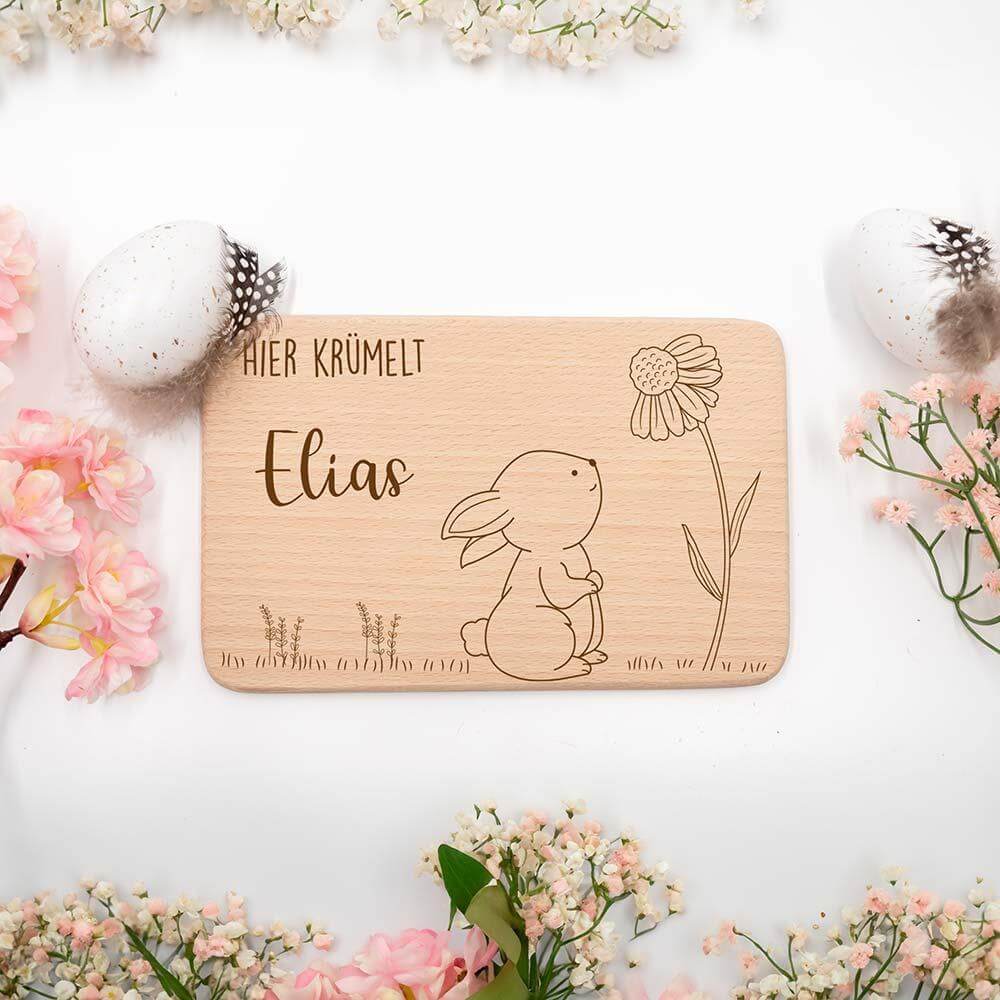 personalisiertes frühstücksbrettchen mit individuellem design