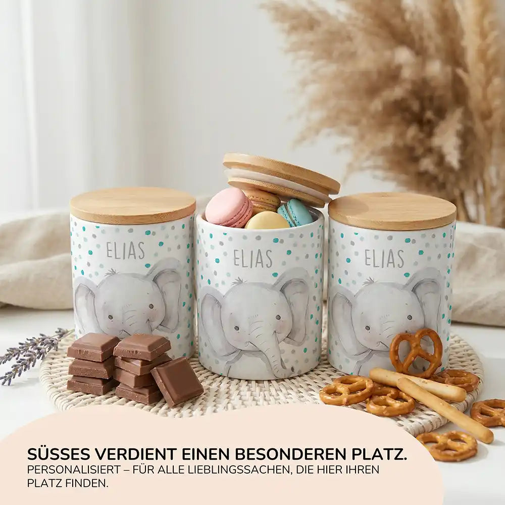 Personalisierte Keksdose Elefant Konfetti - Ansicht 15