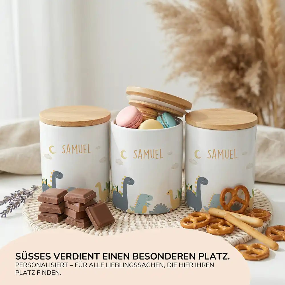 Personalisierte Keksdose Dinosaurier Mond - Ansicht 15