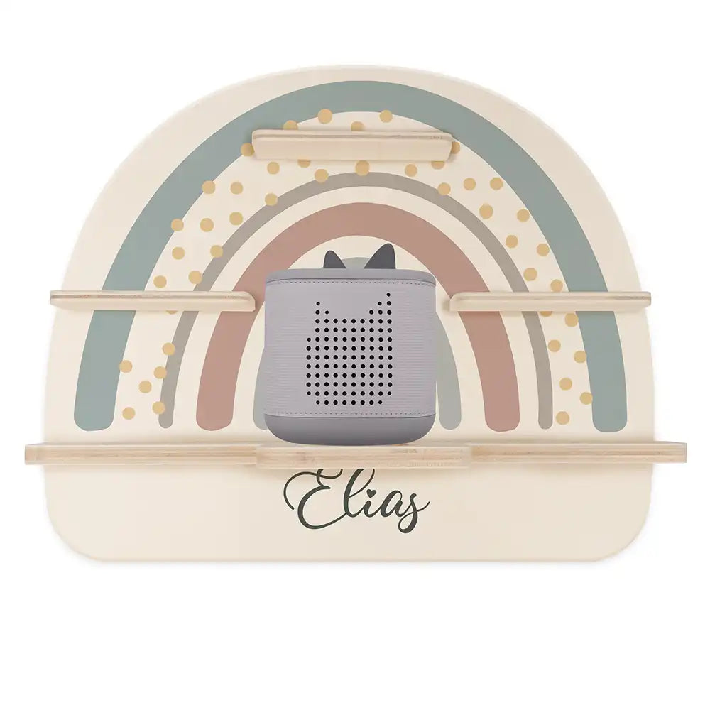 Tonie Regal aus Holz, Toniebox Regal personalisiert Regenbogen 7