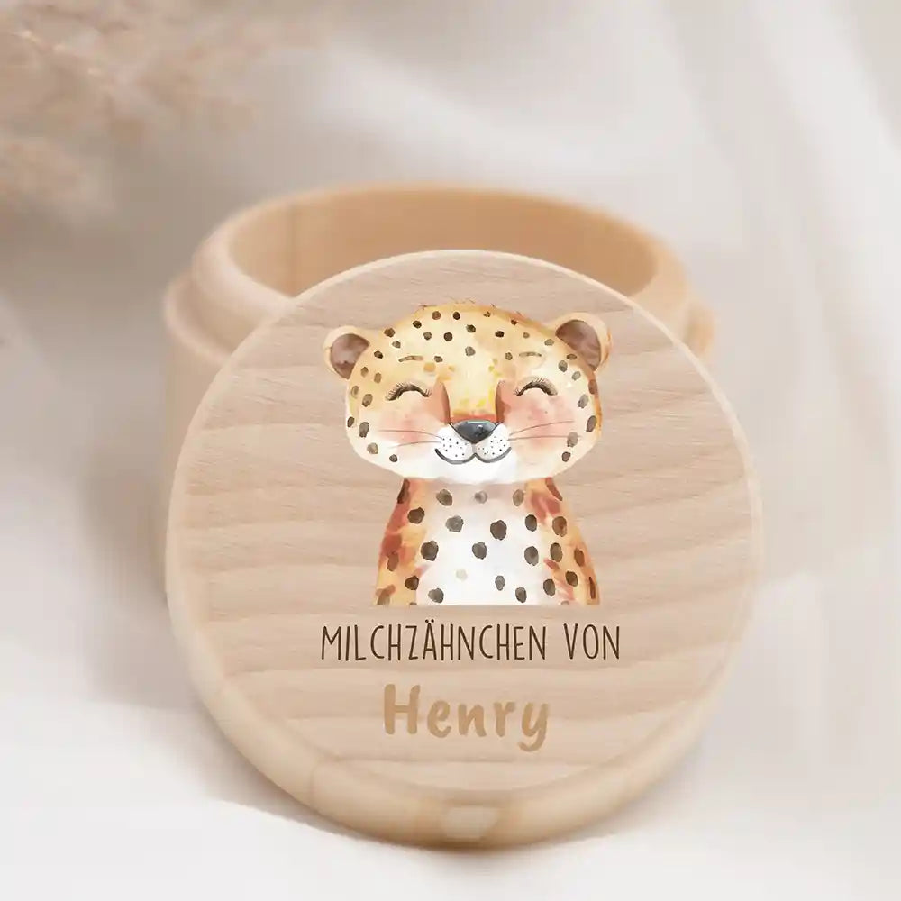 Zahndose Milchzähne personalisiert Tiger