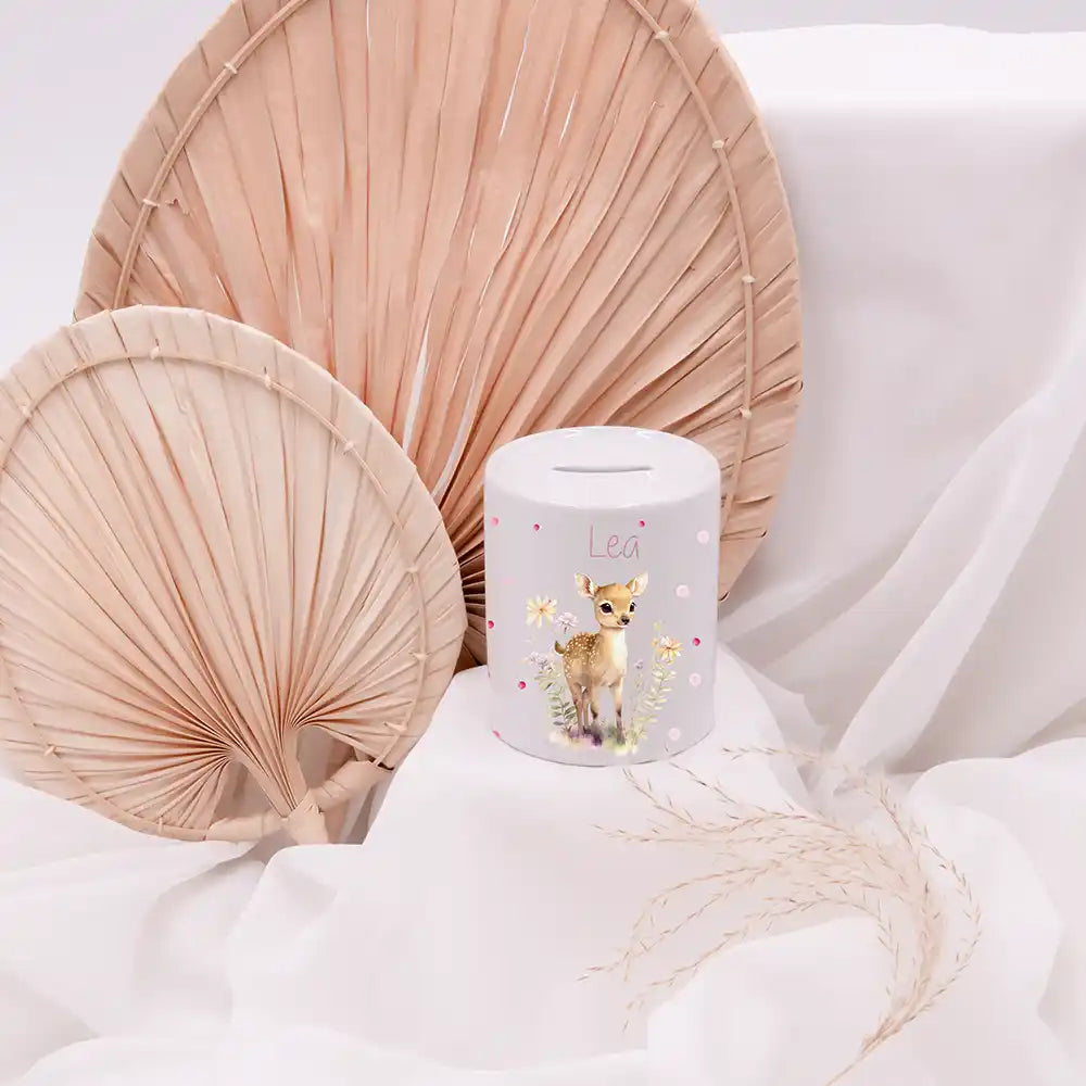 Spardose Kinder aus Keramik - Reh