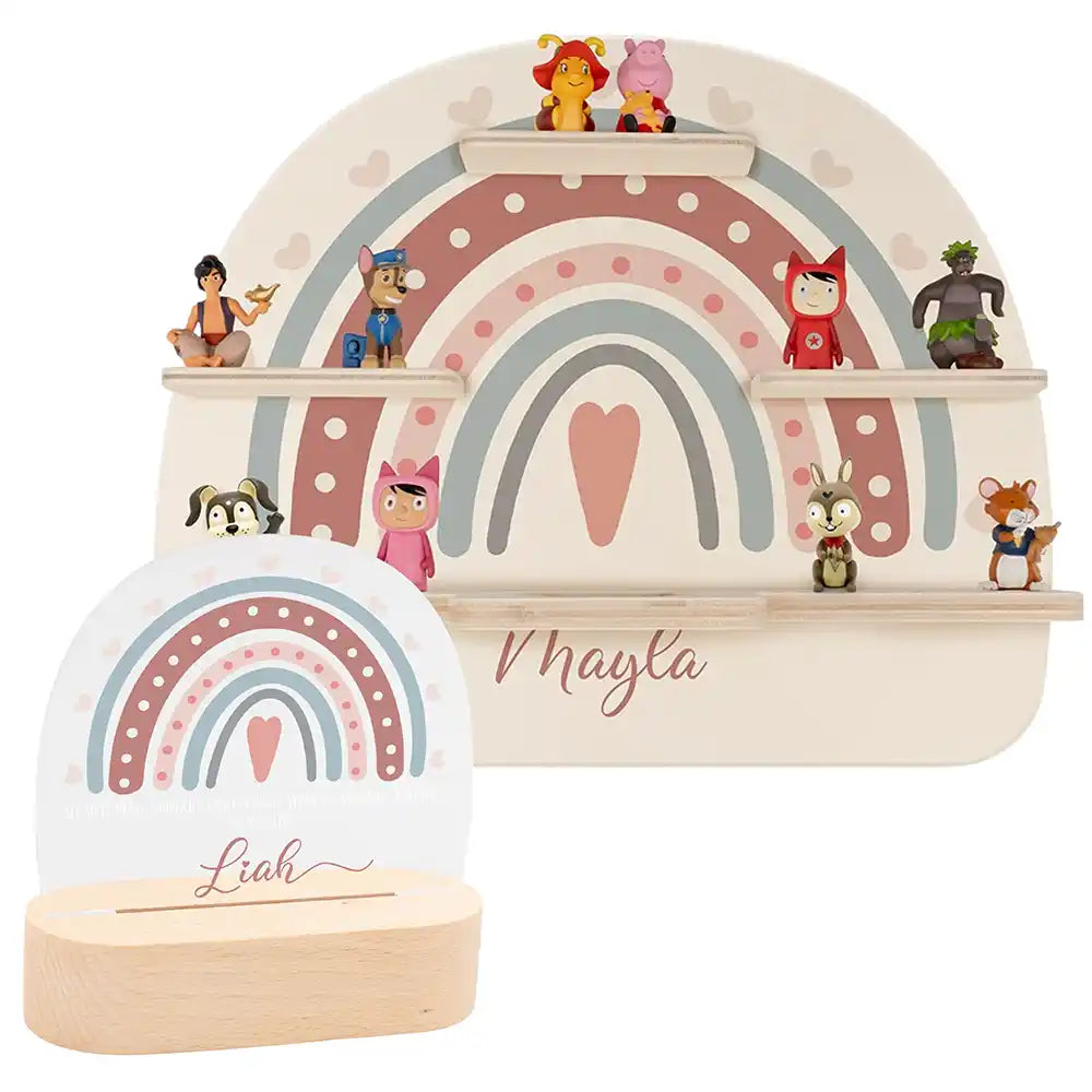 Kinderzimmer Bundle Regenbogen 4 Tonieregal + Nachtlicht